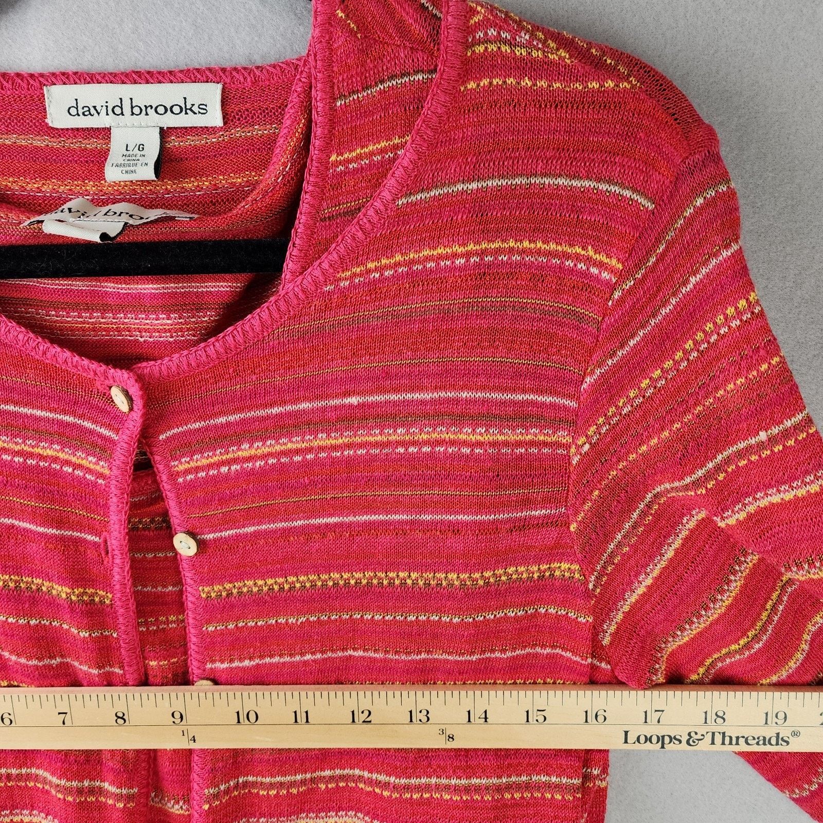 Other David Brooks Large Red Button Cardigan +Tank Top 2-Piece Set Size L / US 10 / IT 46 - 6 Thumbnail
