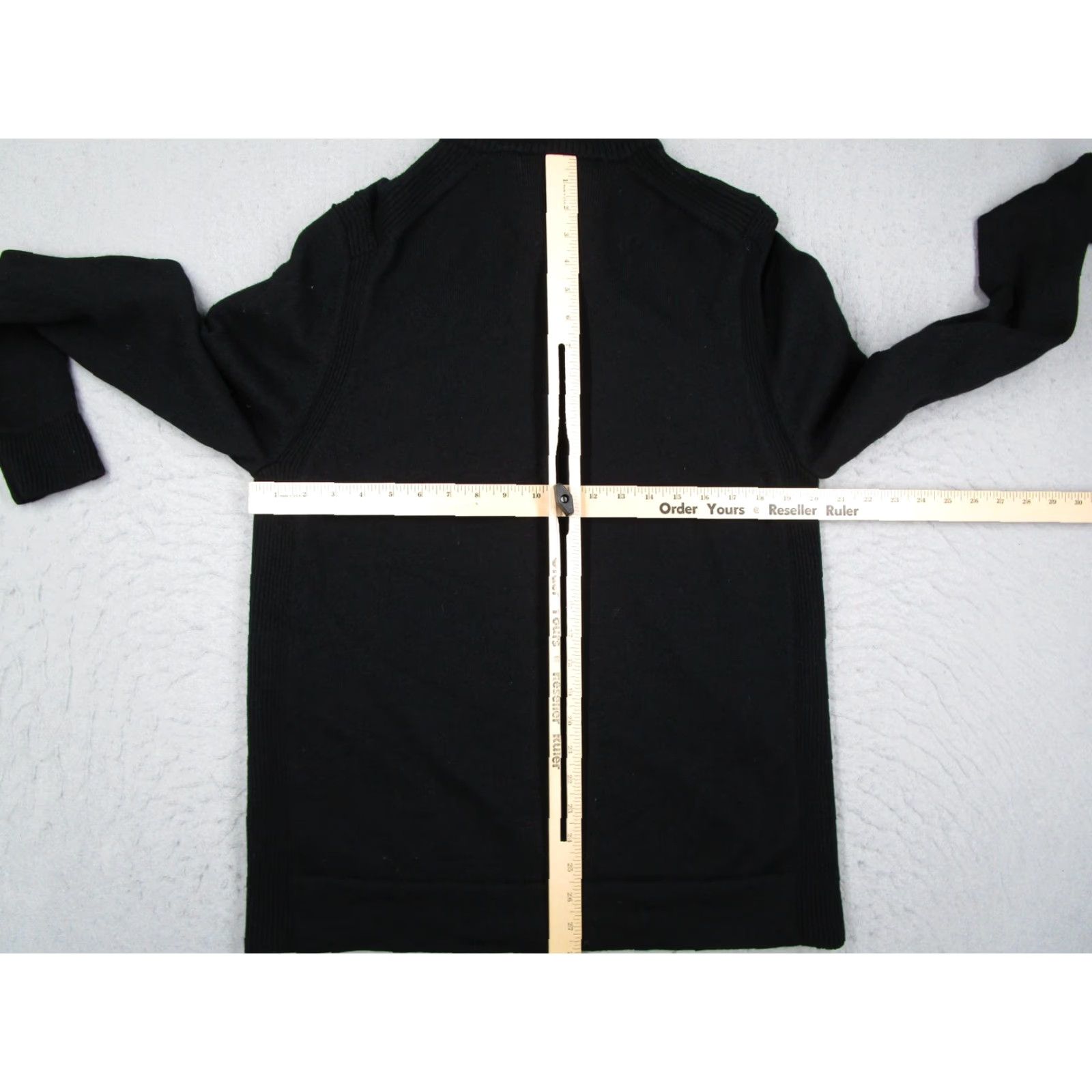 Neiman Marcus Neiman Marcus Sweater Mens XL Black Merino Wool Full Zip Mock Neck Cardigan Size US XL / EU 56 / 4 - 4 Thumbnail