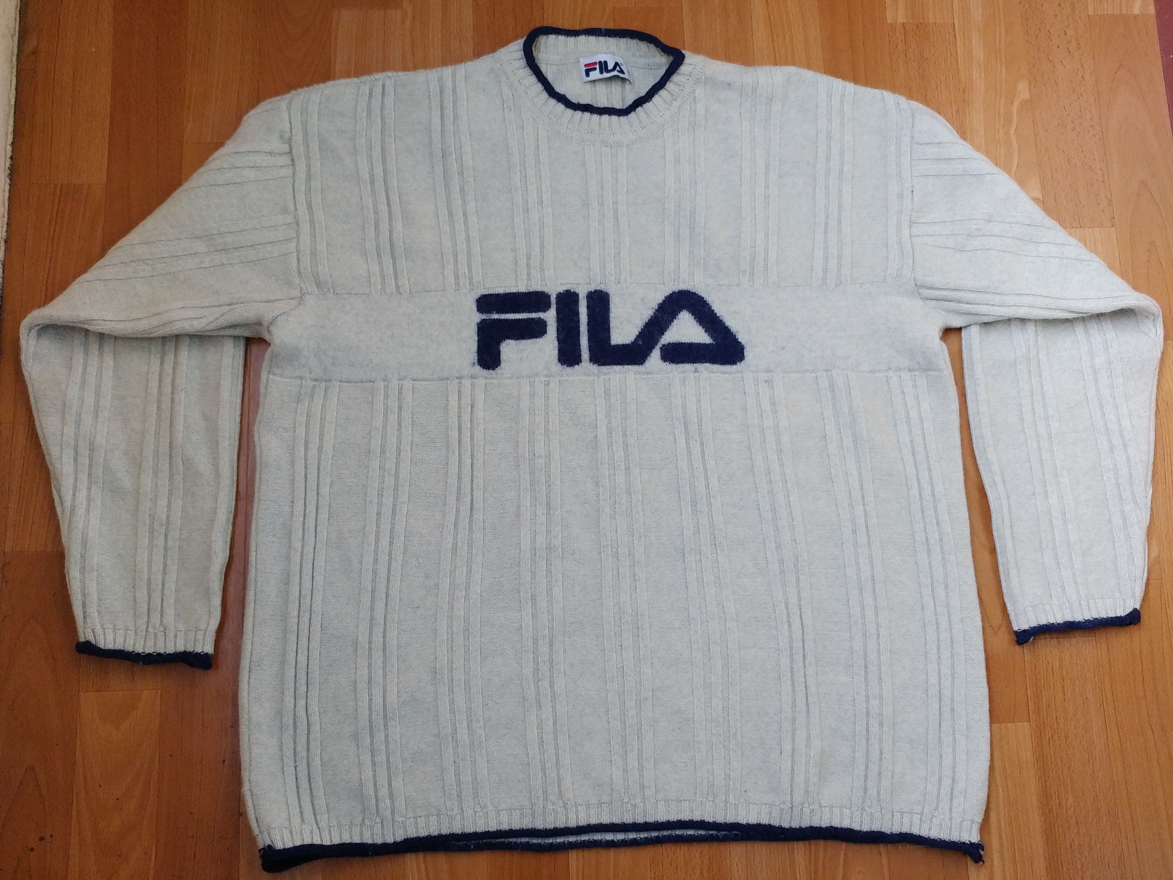 Fila × Vintage FILA sweatshirt, vintage blue fleece shirt, 90s hip-hop XL Size US XL / EU 56 / 4 - 1 Thumbnail