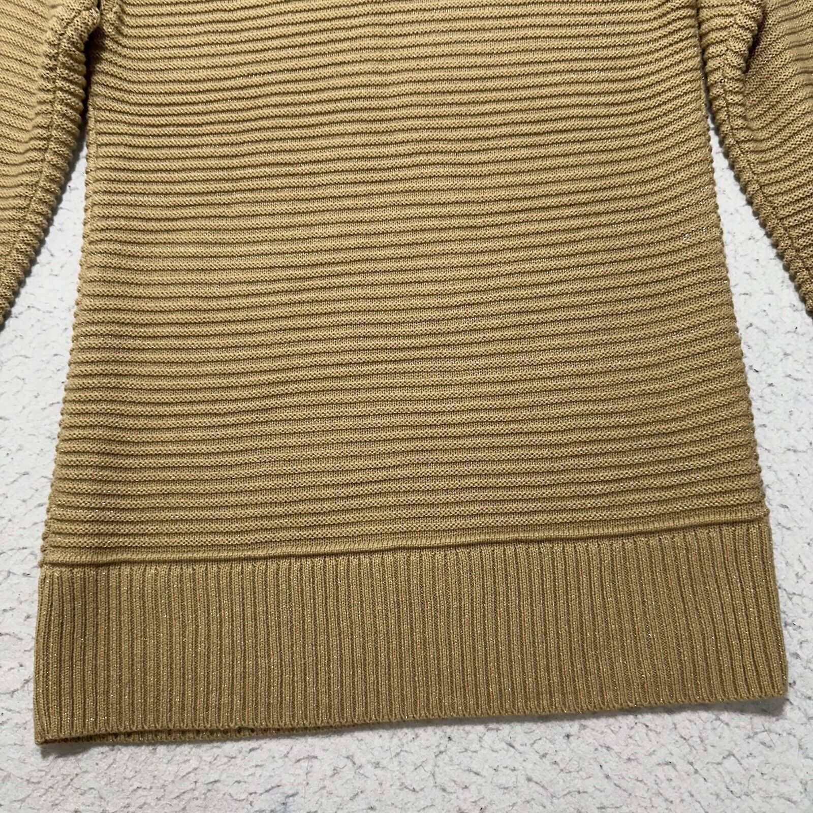 Nine West Nine West Small Glitter Sweater Beige Pullover Long Sleeve Size S / US 4 / IT 40 - 12 Thumbnail