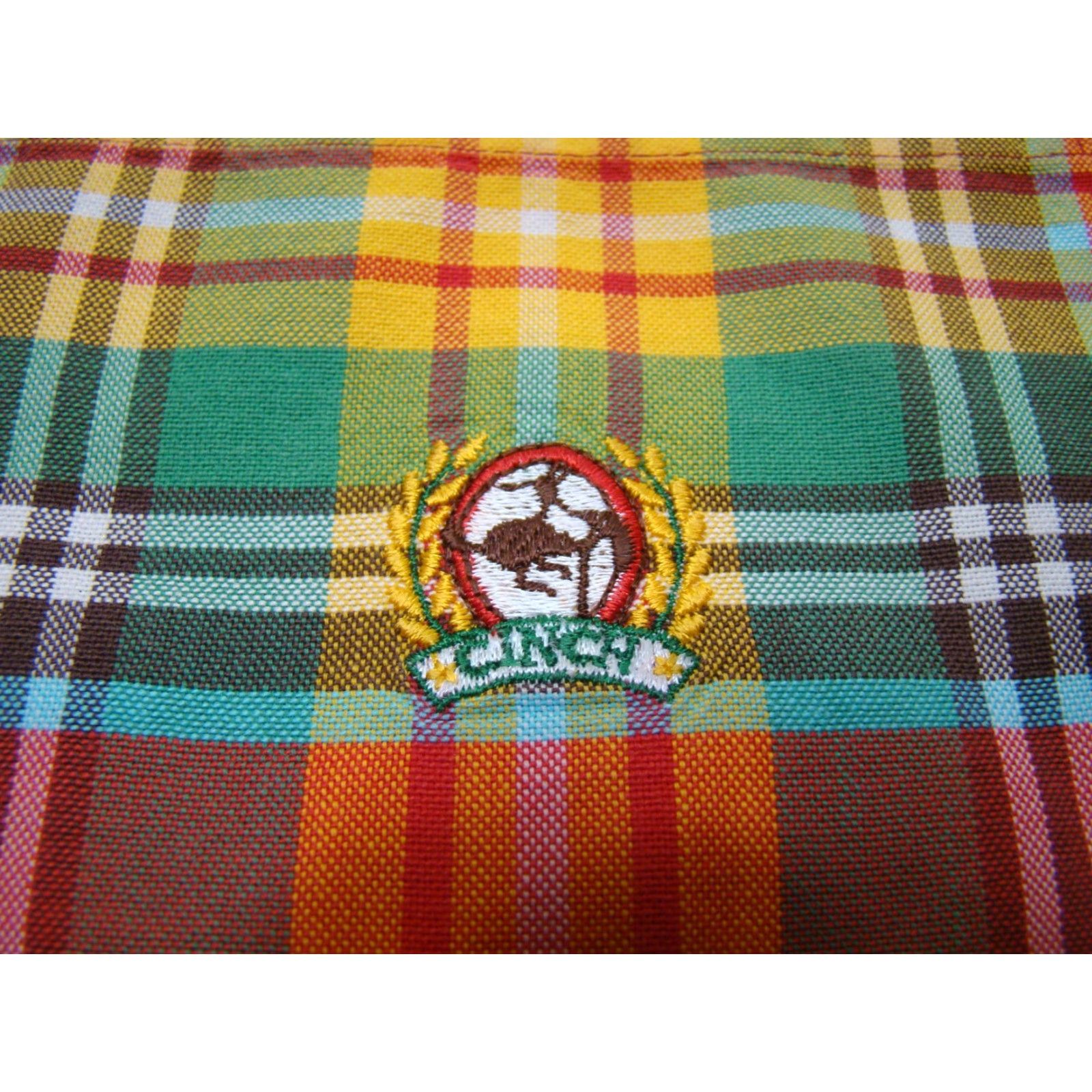 Vintage Cinch Mens Large Red Yellow Orange Plaid Long Sleeve Western Shirt Oxford Cotton Button-Up Size US L / EU 52-54 / 3 - 4 Thumbnail