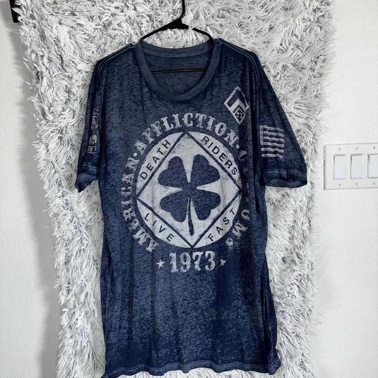 Affliction Navy and white Affliction shirt men's size XXL Size US XXL / EU 58 / 5 - 1 Thumbnail