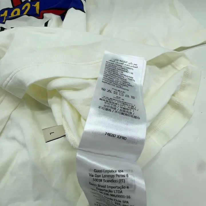 Gucci Gucci 1921 Logo Print Short Sleeve T-Shirt-2507 Size L / US 10 / IT 46 - 5 Thumbnail
