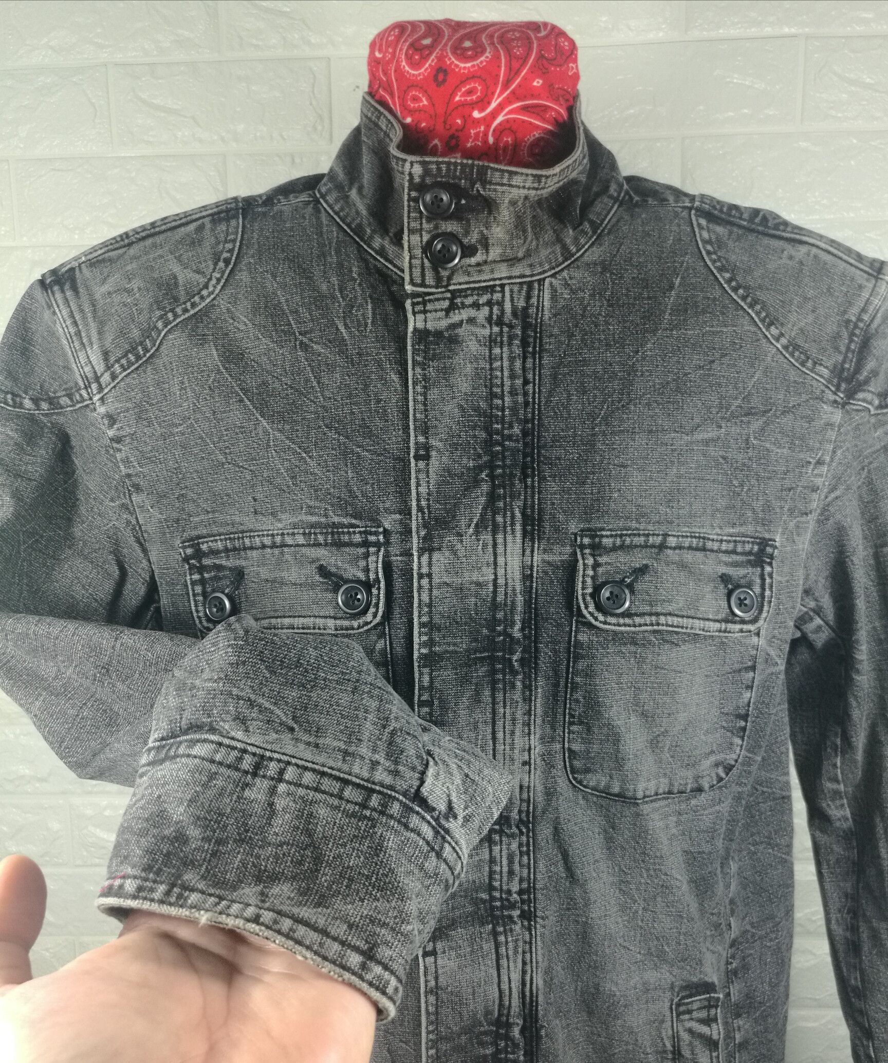 Japanese Brand Vintage Japanese Brand Royal Harex Faded Black Denim Jacket Size US L / EU 52-54 / 3 - 6 Thumbnail