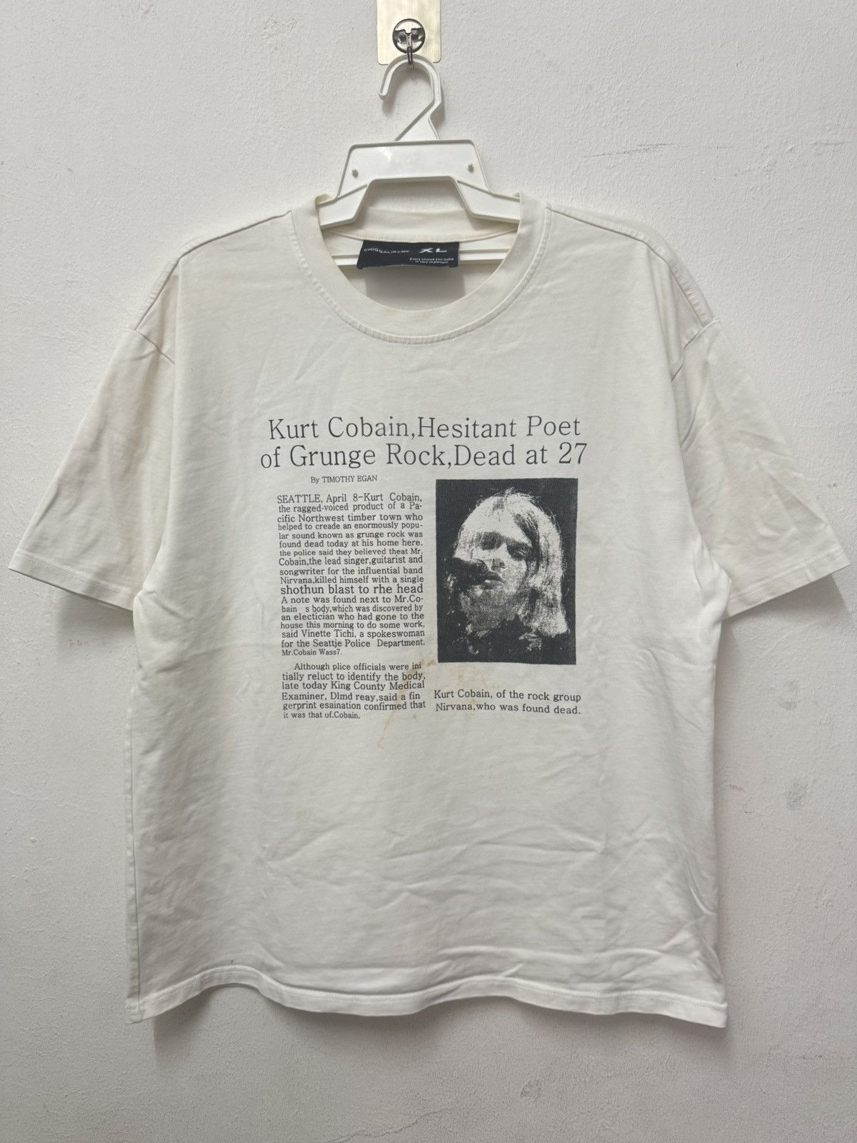 Other Kurt Cobain Grunger Band Nirvana Poet T shirt Size US XL / EU 56 / 4 - 1 Thumbnail
