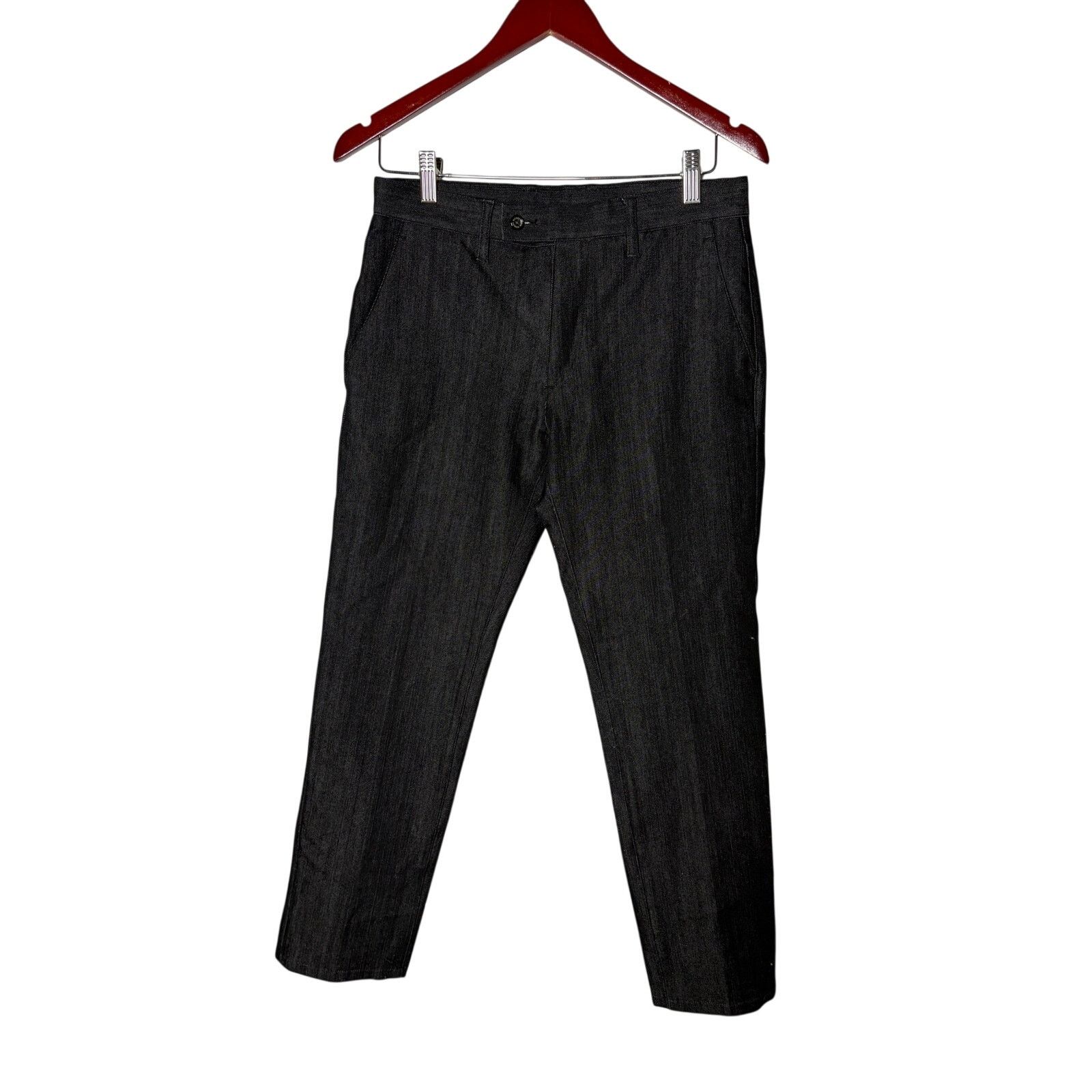 Michel Klein Michel Klein black cotton blend chino pants 30x28 Size US 30 / EU 46 - 1 Thumbnail