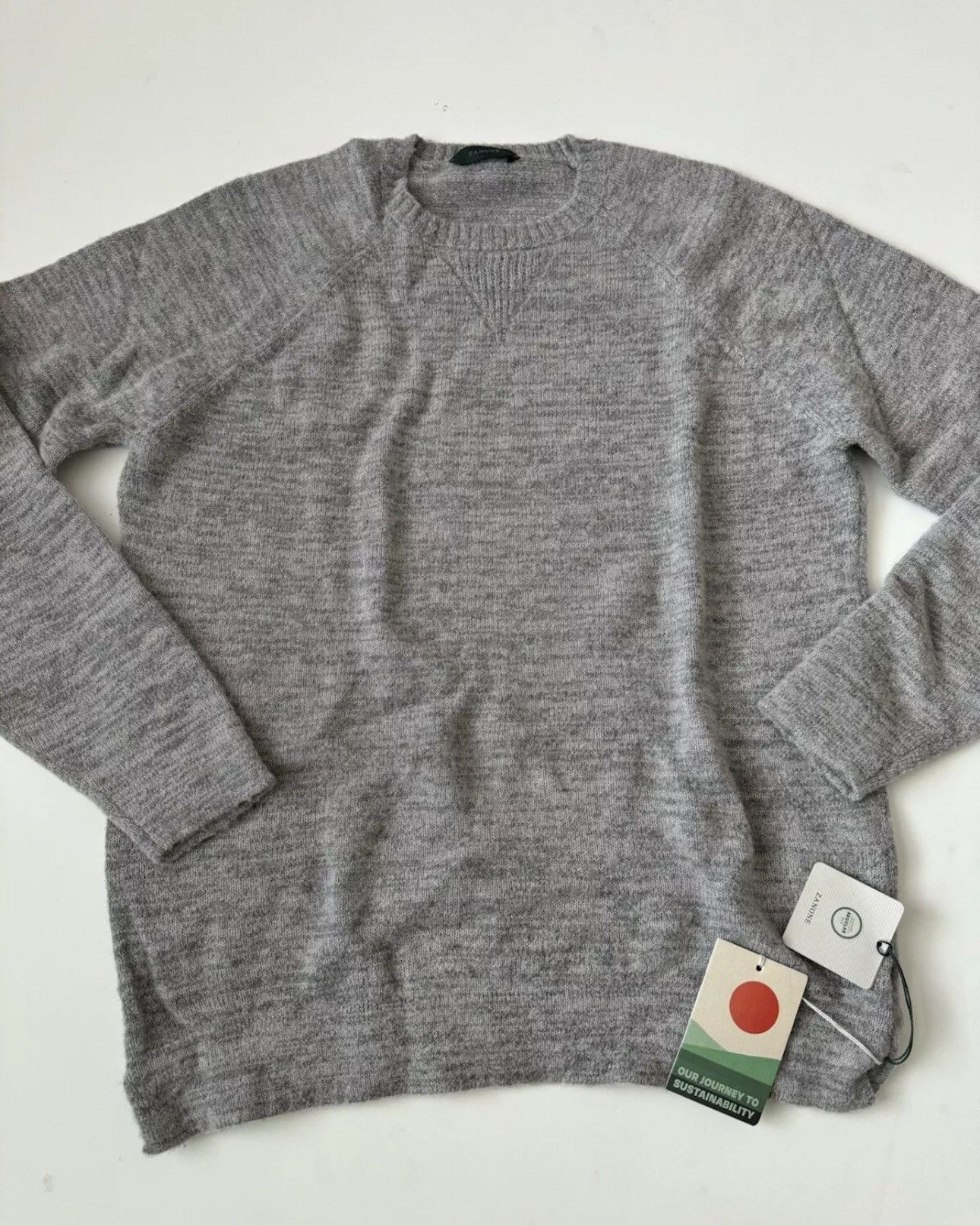 Zanone Zanone Mens Grey Knitwear Size US M / EU 48-50 / 2 - 1 Thumbnail