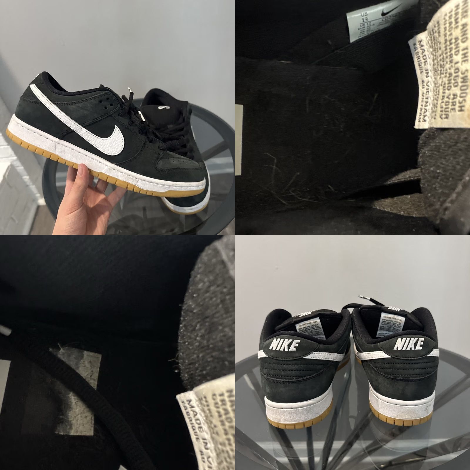 Nike Nike Sneaker Mens Black Dunk Low Pro Men Gum CD2563 Size READ DESCRIPTION Size US 13 / EU 46 - 9 Thumbnail