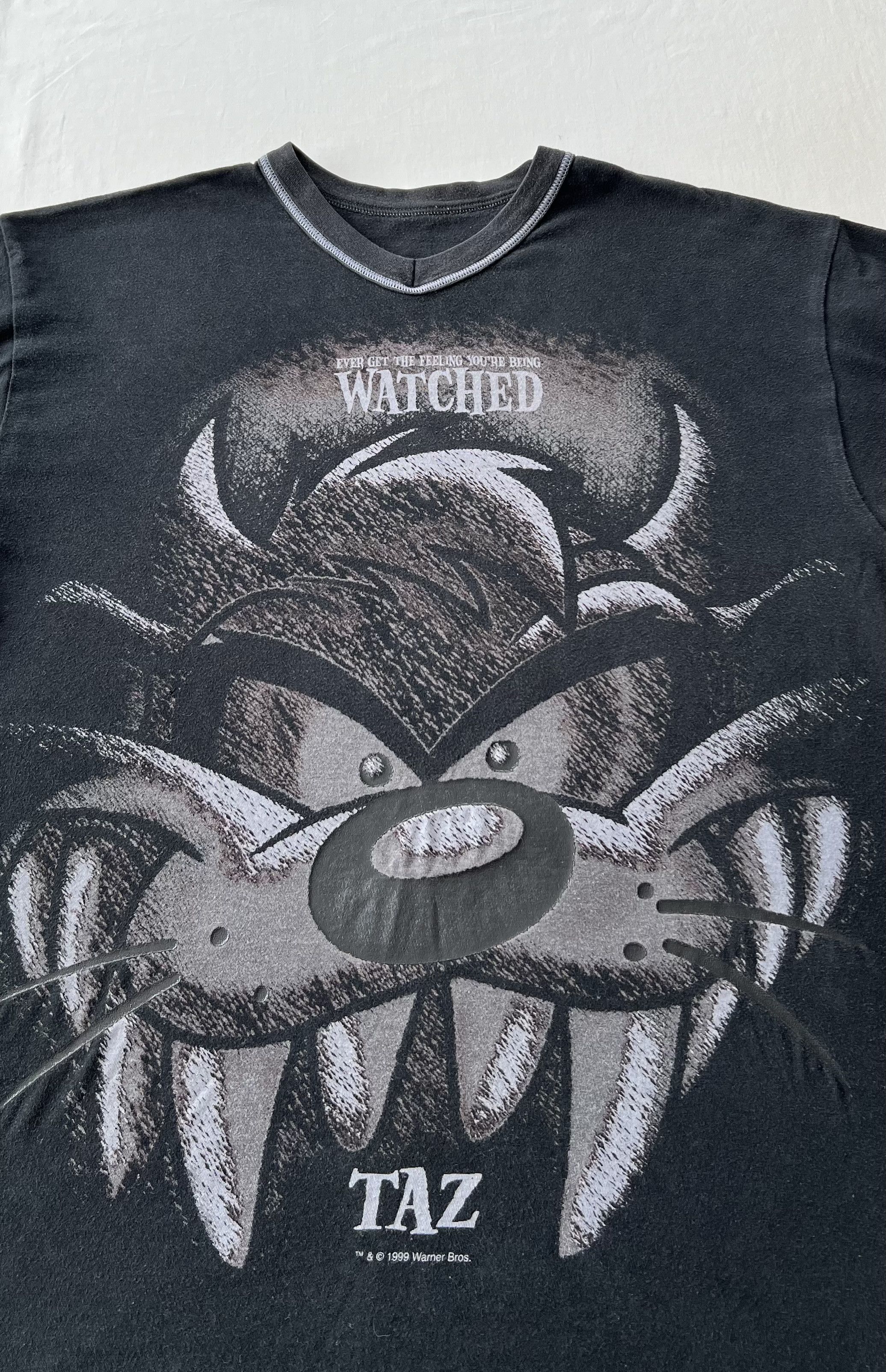 Warner Bros Vintage 1999 Taz Tazmanian Devil Warner Bros Cartoon Tee Size US L / EU 52-54 / 3 - 4 Thumbnail