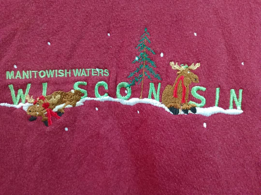 Lee Vtg Lee Heavyweight Wisconsin Emboidered Sweatshirt Size US L / EU 52-54 / 3 - 2 Thumbnail