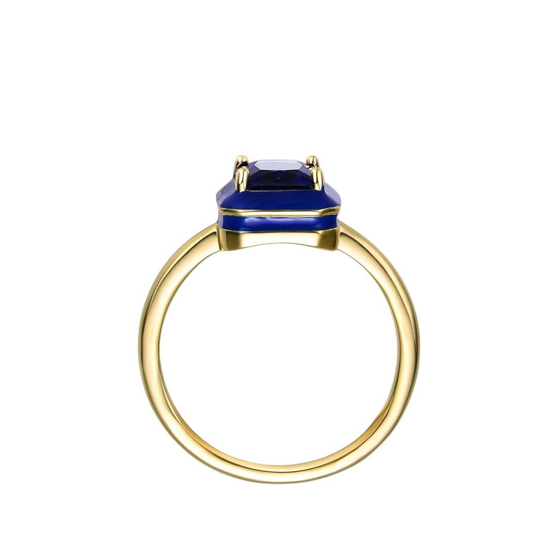& Other Stories Julia Capri 14k Yellow Gold Plated with Blue Cubic Zirconia Size ONE SIZE - 1 Thumbnail