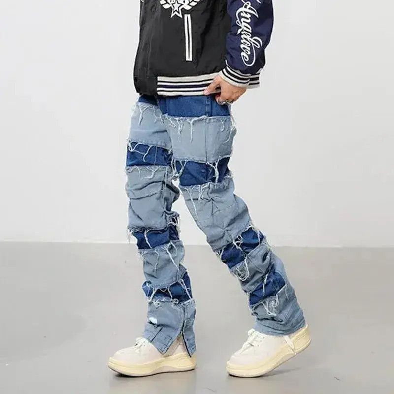 Japanese Brand Grunge Clothes Y2K Streetwear Baggy Stacked Jeans Size US 30 / EU 46 - 5 Thumbnail
