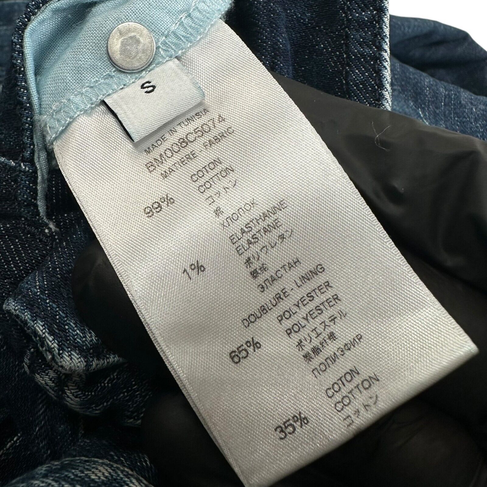 Givenchy Givenchy Size M Denim Jacket Acid Wash Deep Blue Logo Spray Size US S / EU 44-46 / 1 - 5 Thumbnail