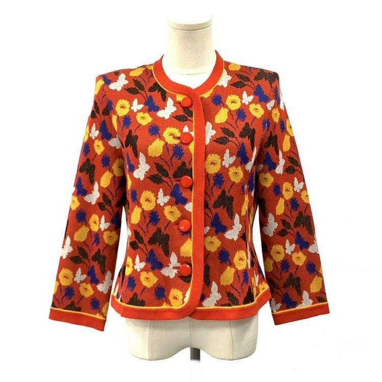 Yves Saint Laurent Yves Saint Laurent Floral Knit Cardigan Size M Size M / US 6-8 / IT 42-44 - 1 Thumbnail