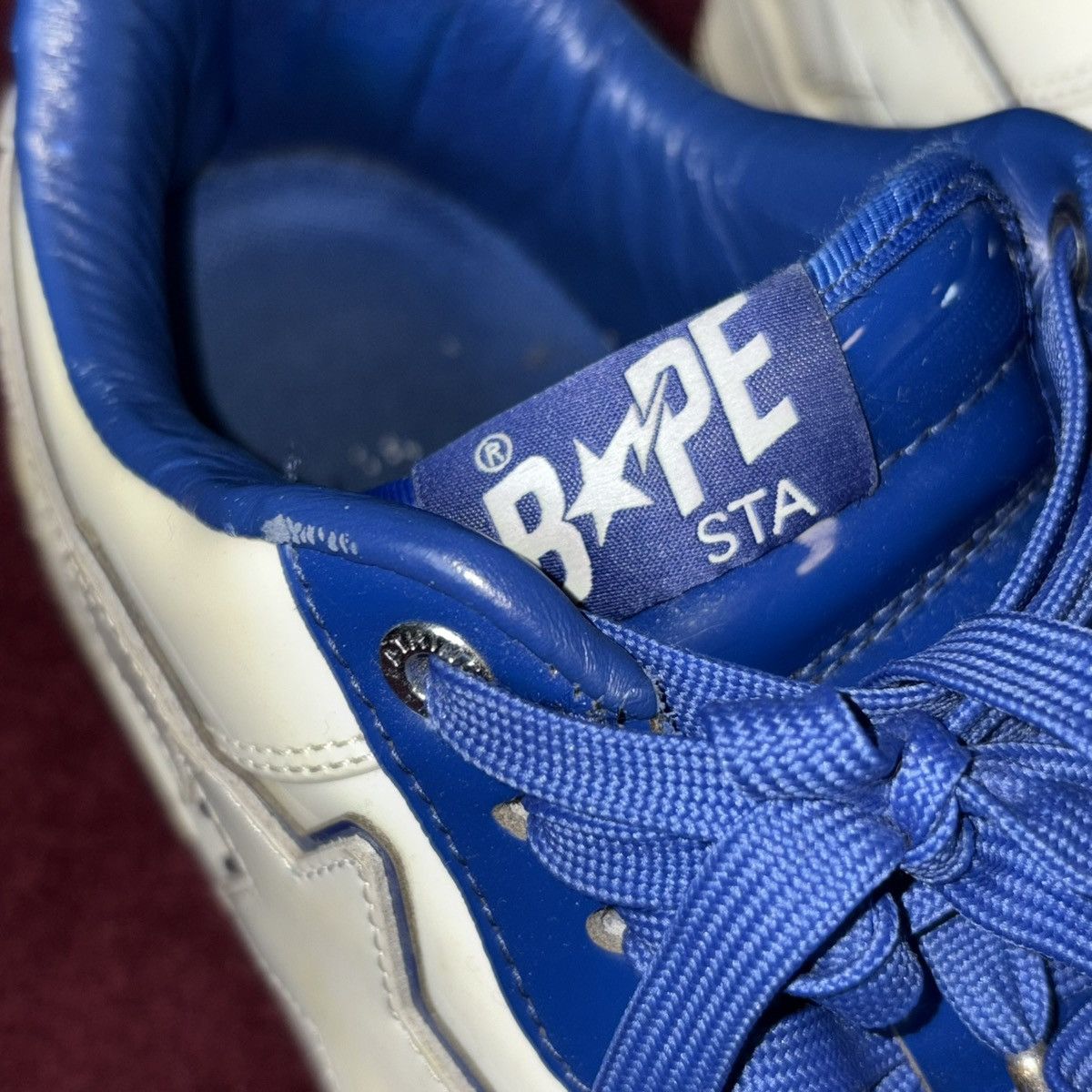 Bape Bapesta Blue White Shoes Size 9.5 Size US 9.5 / EU 42-43 - 6 Thumbnail