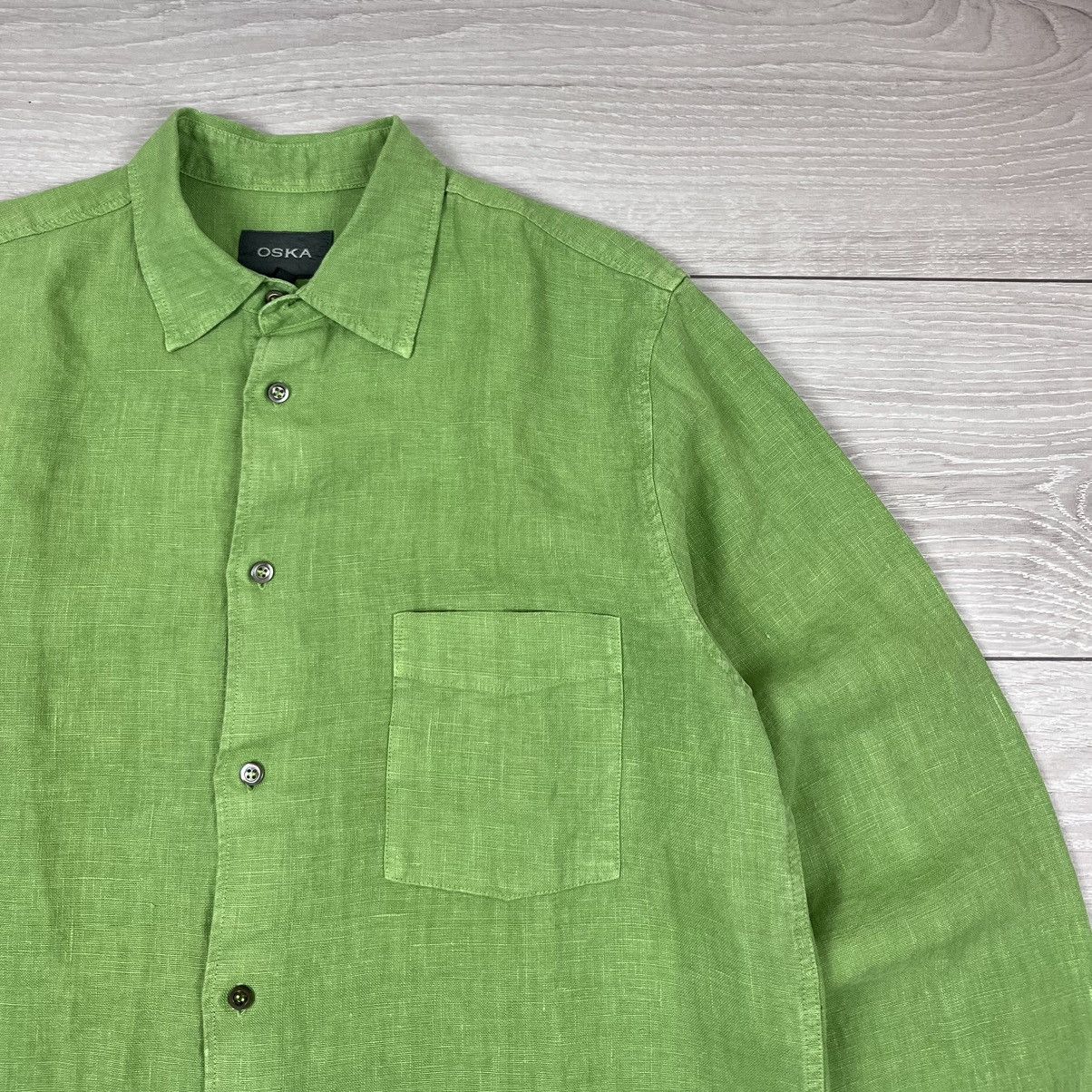 Other New Oska Linen Button Up Green Shirt Size US L / EU 52-54 / 3 - 6 Thumbnail