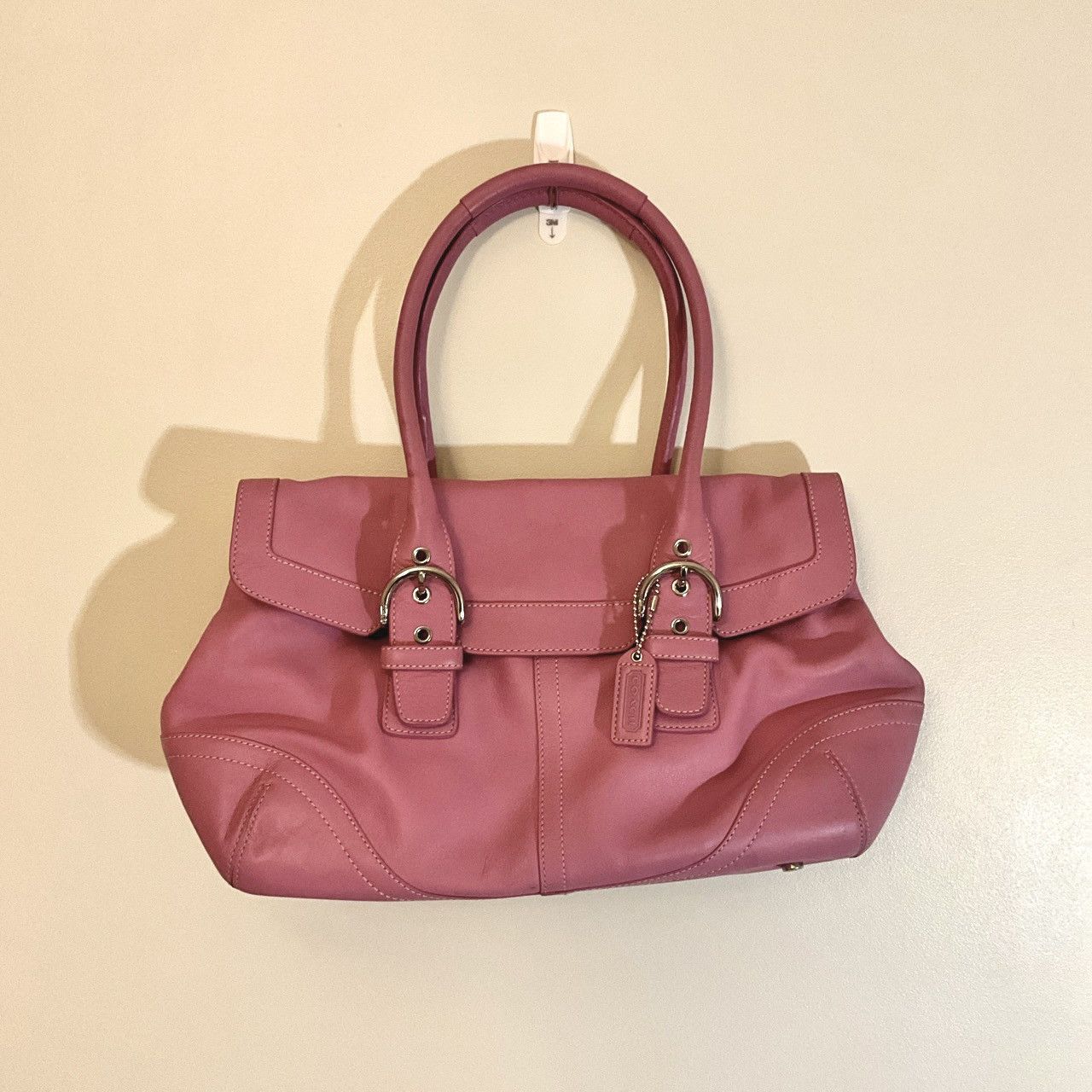 バッグ Vintage Coach Pink Leather Purse Handbag Leather handbag Coach Pink in Leather - 30634414