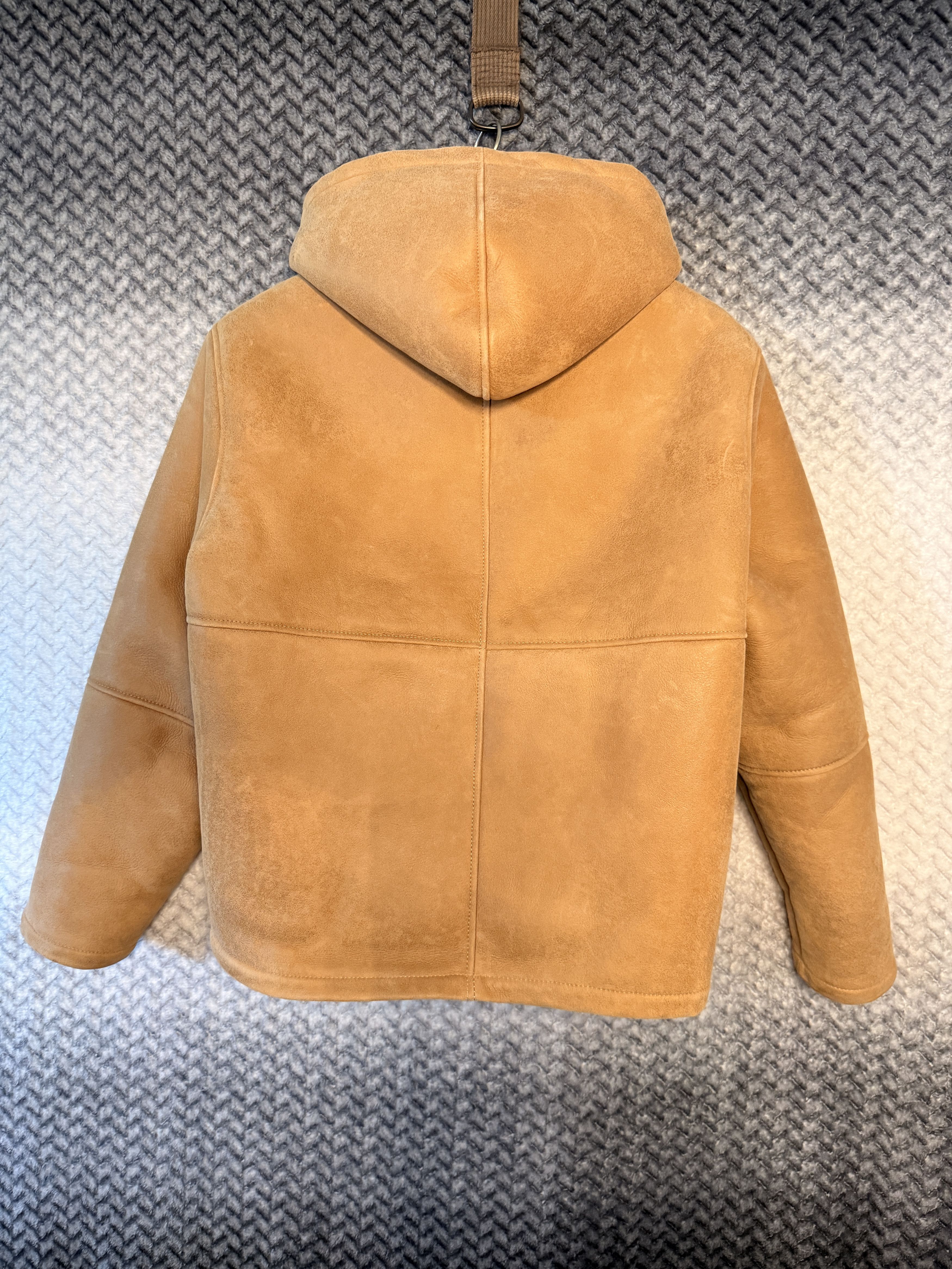 Stussy Shearling Hooded Jacket Tan Size US M / EU 48-50 / 2 - 2 Thumbnail