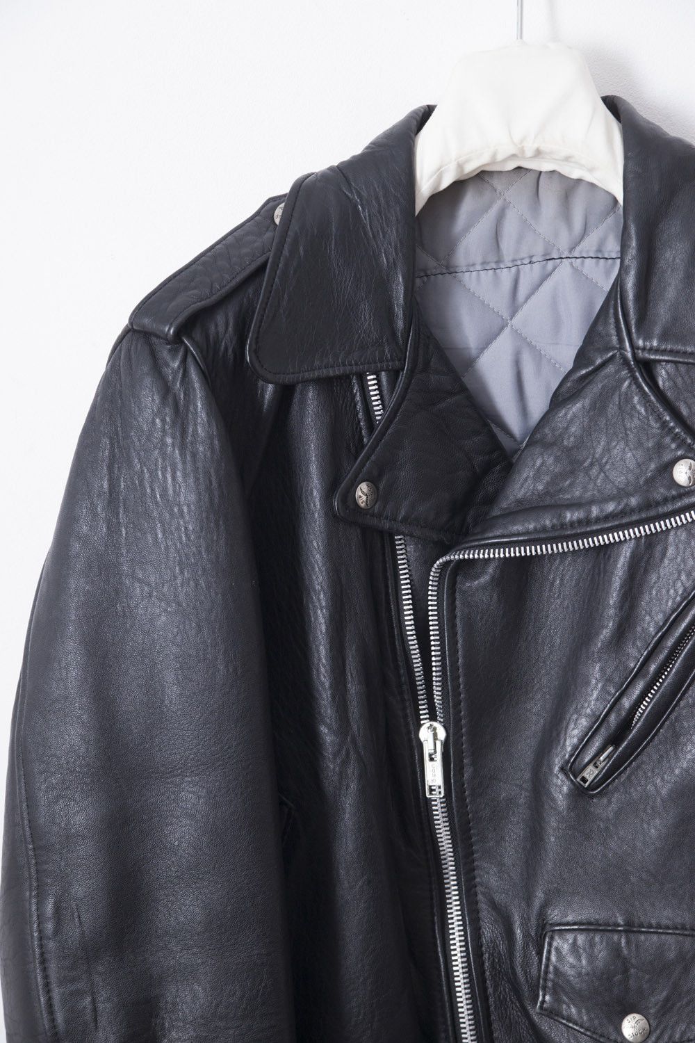 Vintage 1980's black leather perfecto jacket Size US M / EU 48-50 / 2 - 2 Thumbnail