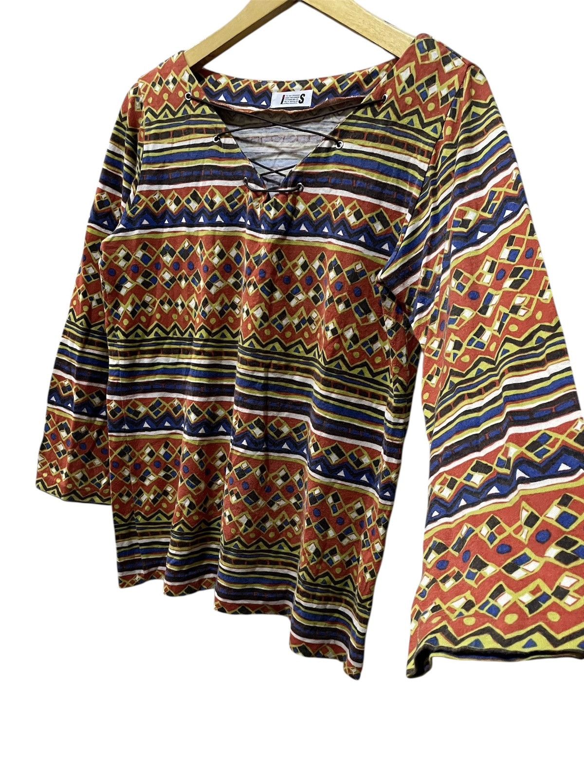 Issey Miyake ISSEY MIYAKE MULTICOLOR BLOUSE / TOP Size M / US 6-8 / IT 42-44 - 7 Thumbnail