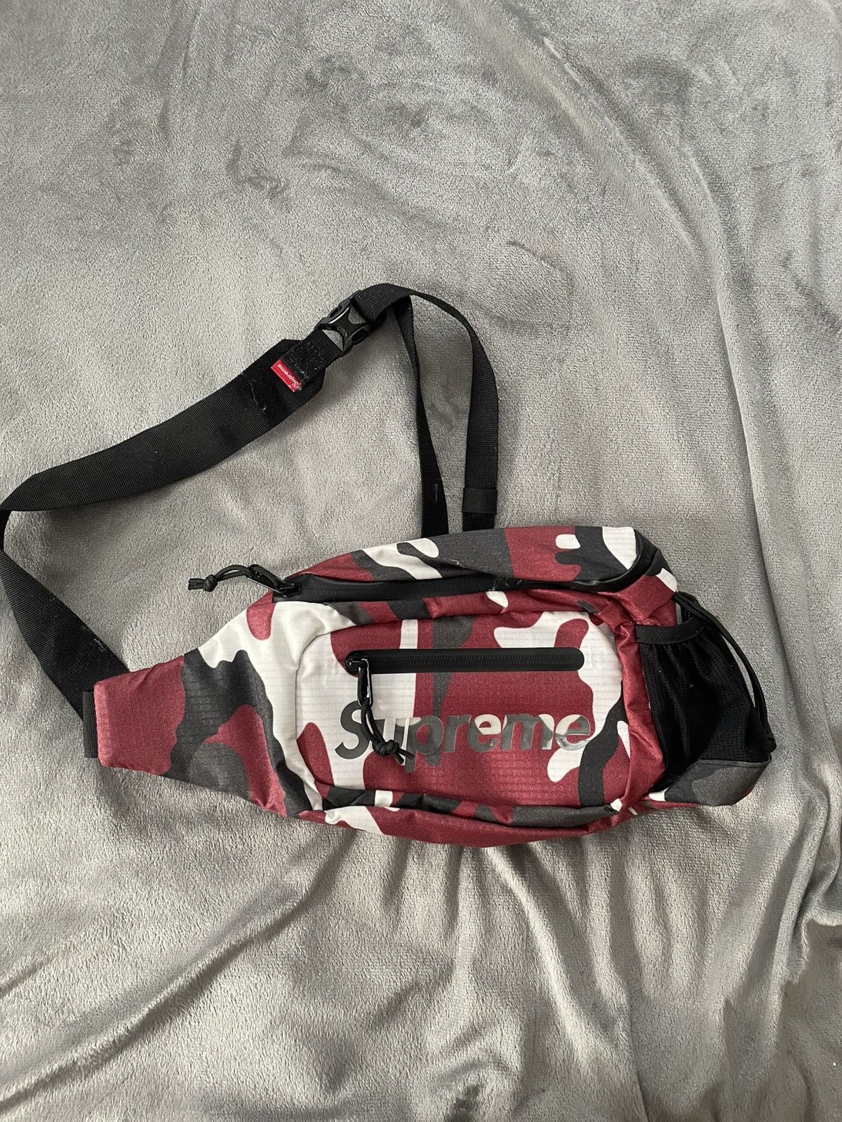 Supreme SS21 Red Camo Waist Bag