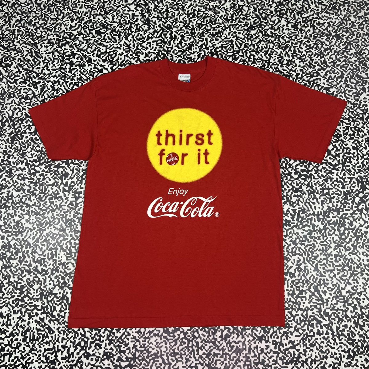 Coca Cola Vintage 90s COCA COLA COLE Single Stitch T-shirt Retro Style Size US XL / EU 56 / 4 - 1 Thumbnail