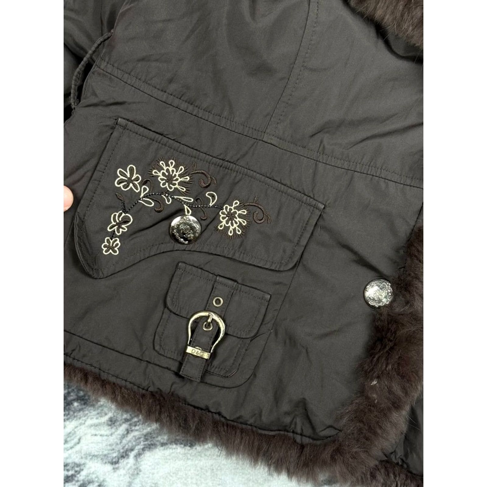 Dolce & Gabbana VINTAGE Dolce&Gabbana Jacket Real Fur 2XL Womens Brown Fur Lining Regular Size Vintage Primera? Wait, cannot add extra. Size XXL / US 16-18 / IT 52-54 - 7 Thumbnail