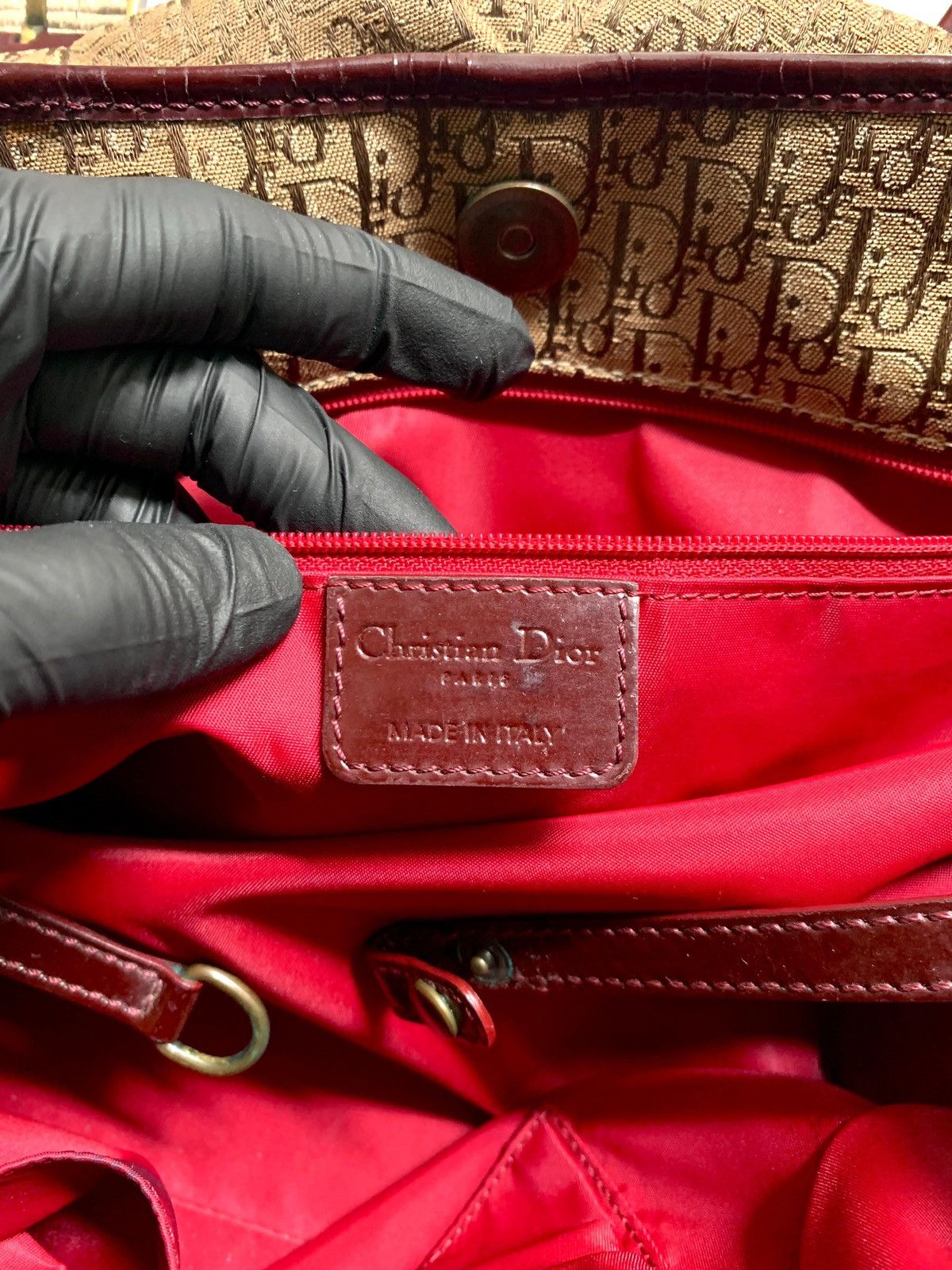Dior 2000s Trotter Monogram Hand Bag Size ONE SIZE - 12 Thumbnail