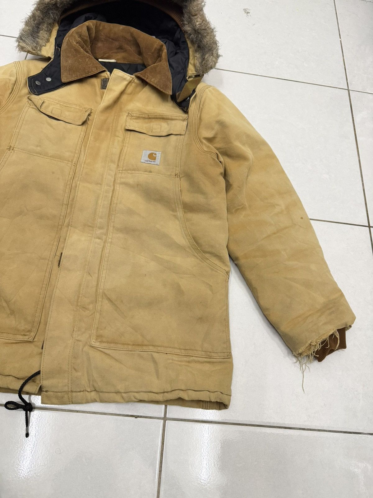 Carhartt Vintage Carhartt USA Hooded Jacket Size US L / EU 52-54 / 3 - 5 Thumbnail