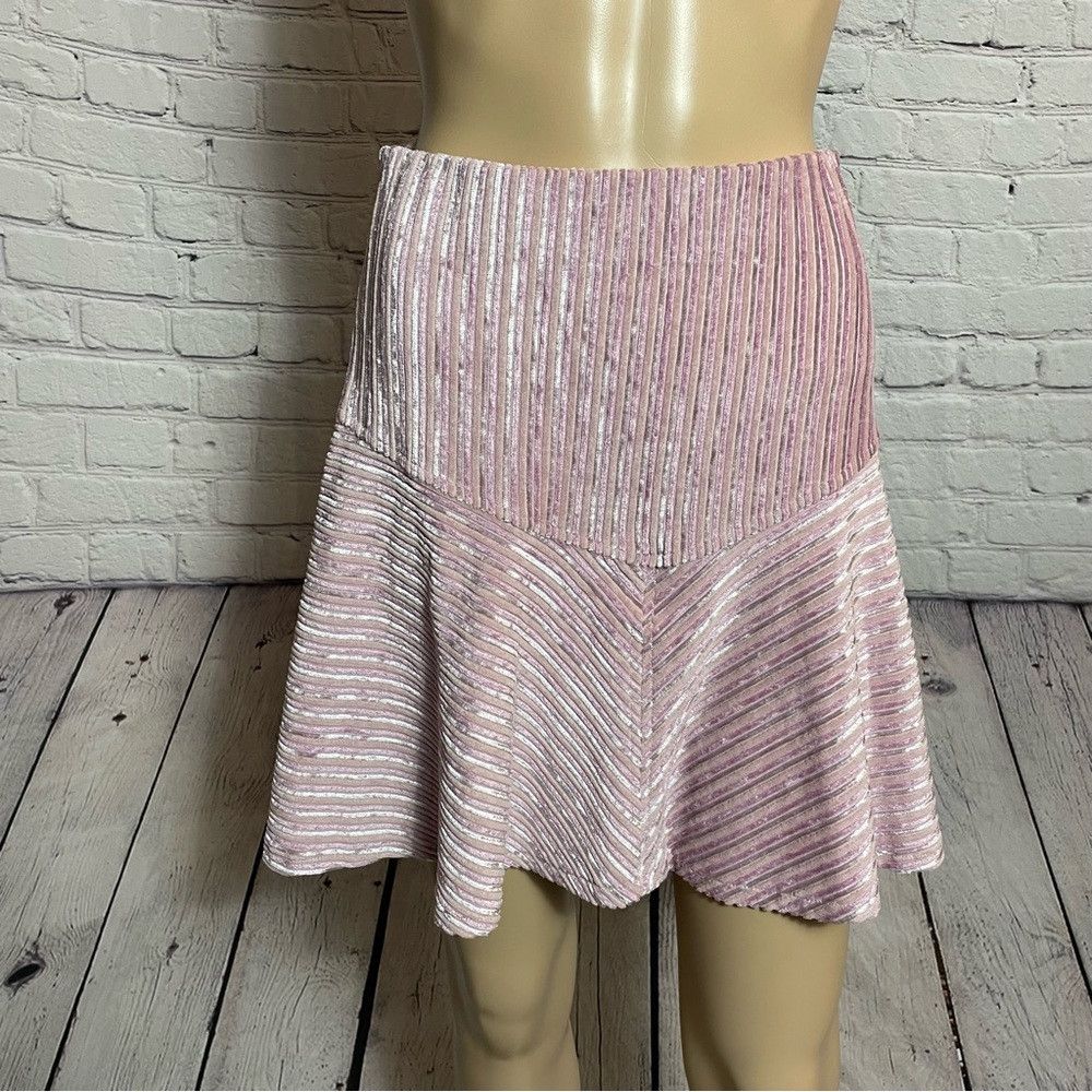 Free People New Free People Camden Velvet Ribbed Pink Mini Skirt Size M Size 30" / US 8 / IT 44 - 9 Thumbnail