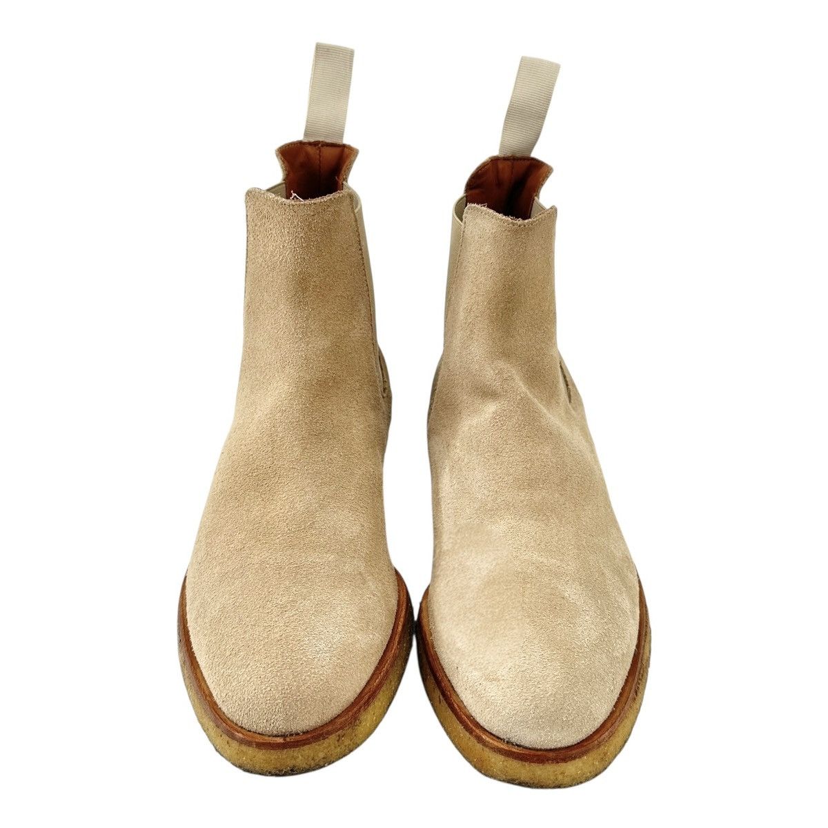Common Projects Beige / Tan Brown Suede Leather Chelsea Boots Size US 8 / EU 41 - 3 Thumbnail
