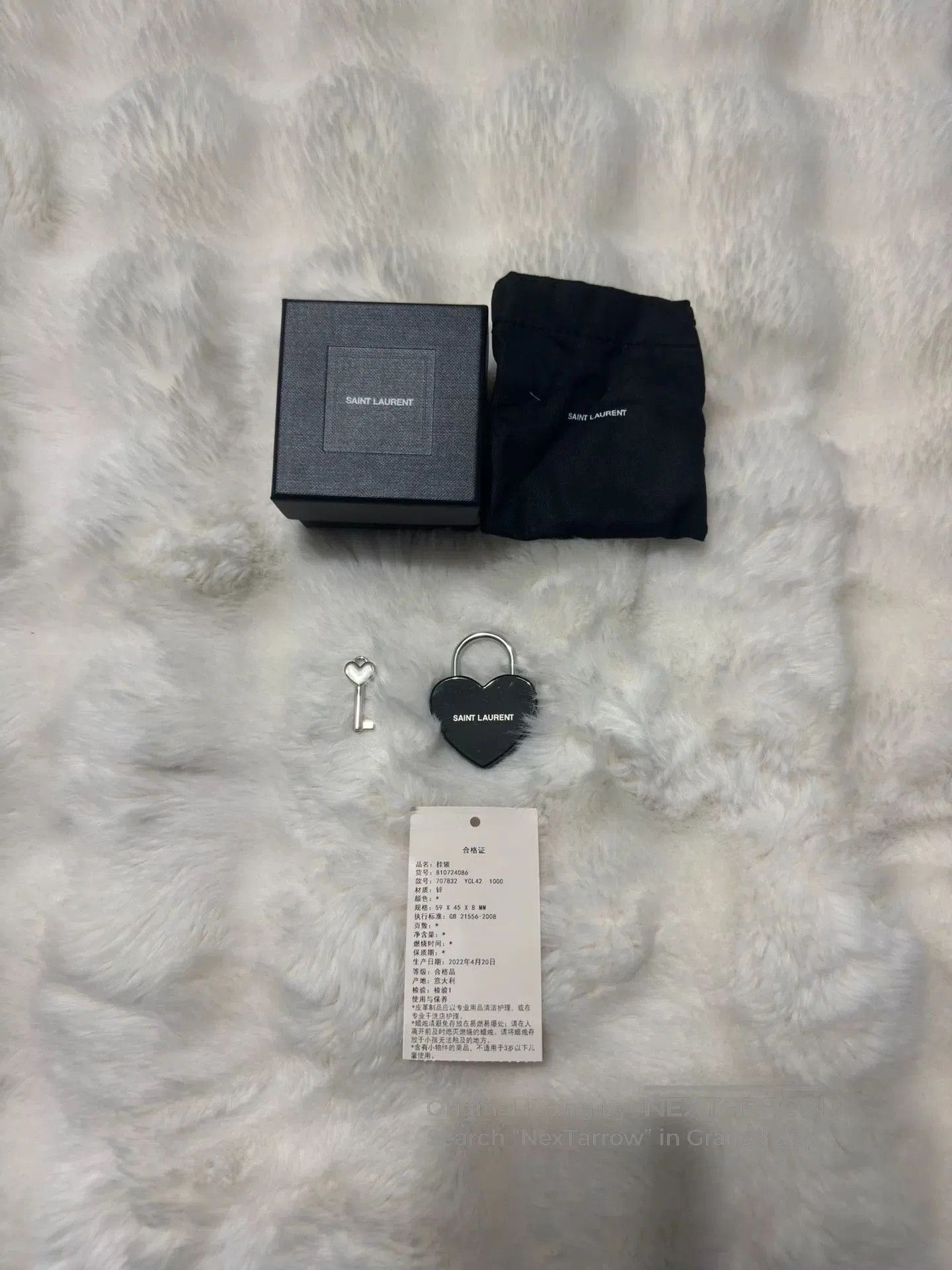 Yves Saint Laurent Saint Laurent YSL Black Silver Padlock. Size ONE SIZE - 1 Thumbnail