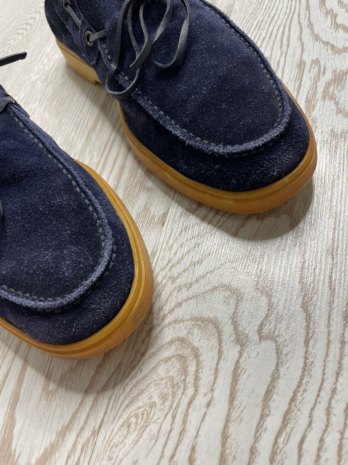 Santoni × Vintage Santoni Navy Blue suede loafers size UK 8,5 Size US 8.5 / EU 41-42 - 5 Thumbnail