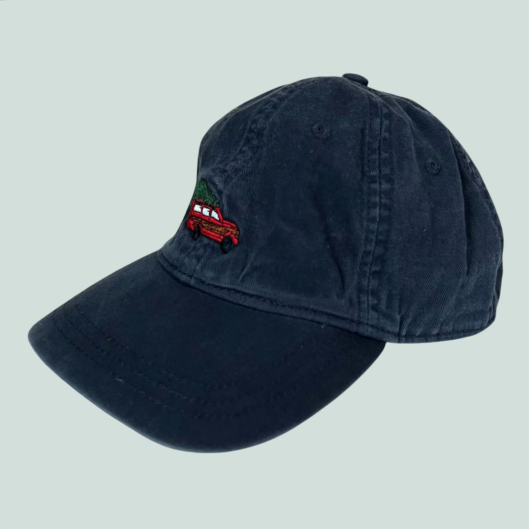 J.Crew J.Crew Embroidered Hat Logo Christmas Tree Truck Blue Adjustable Baseball Dad Unisex Adults Size ONE SIZE - 1 Thumbnail