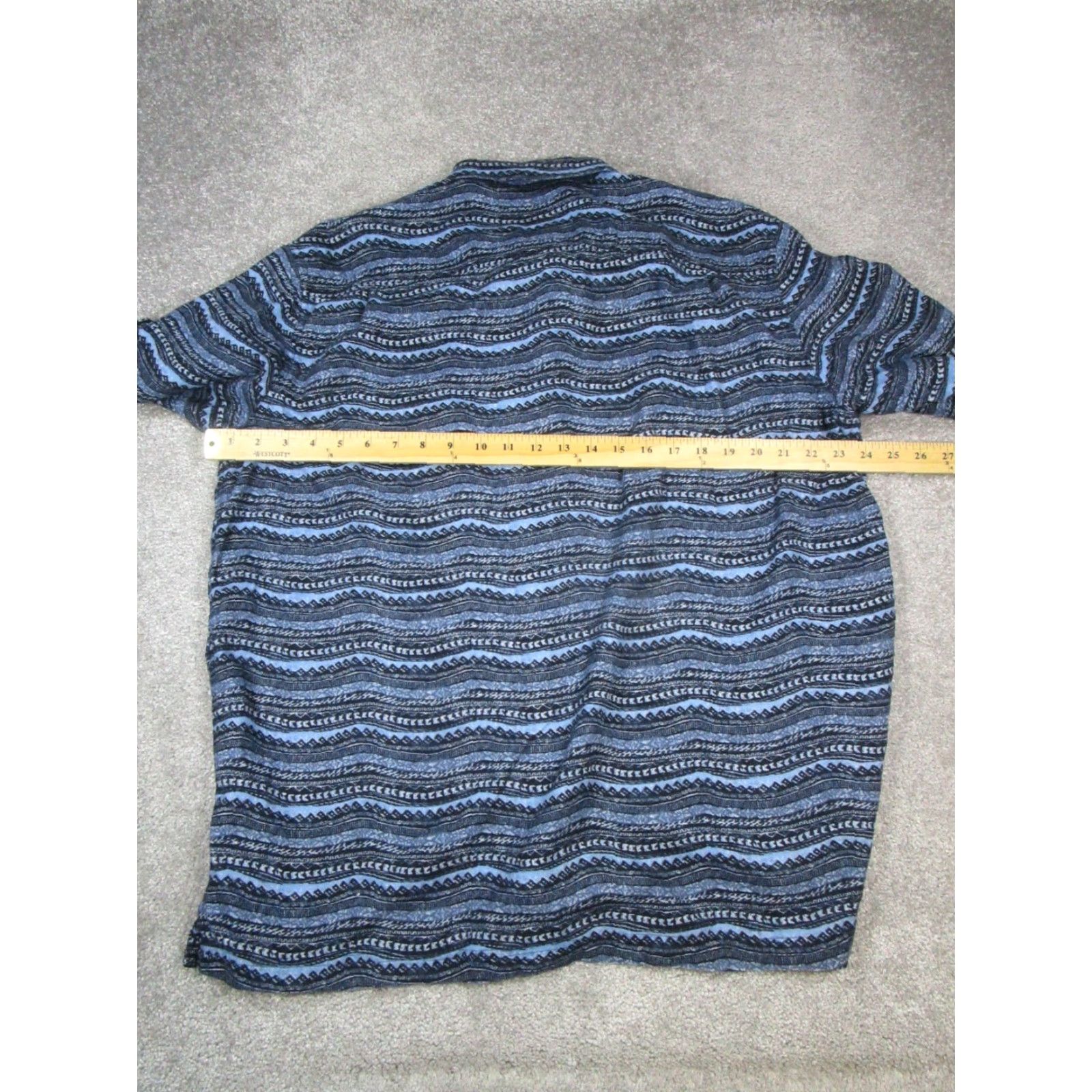 Vintage L.L.Bean Shirt Mens Large Blue Cotton Button Up Camp Collar Loop Size US L / EU 52-54 / 3 - 4 Thumbnail