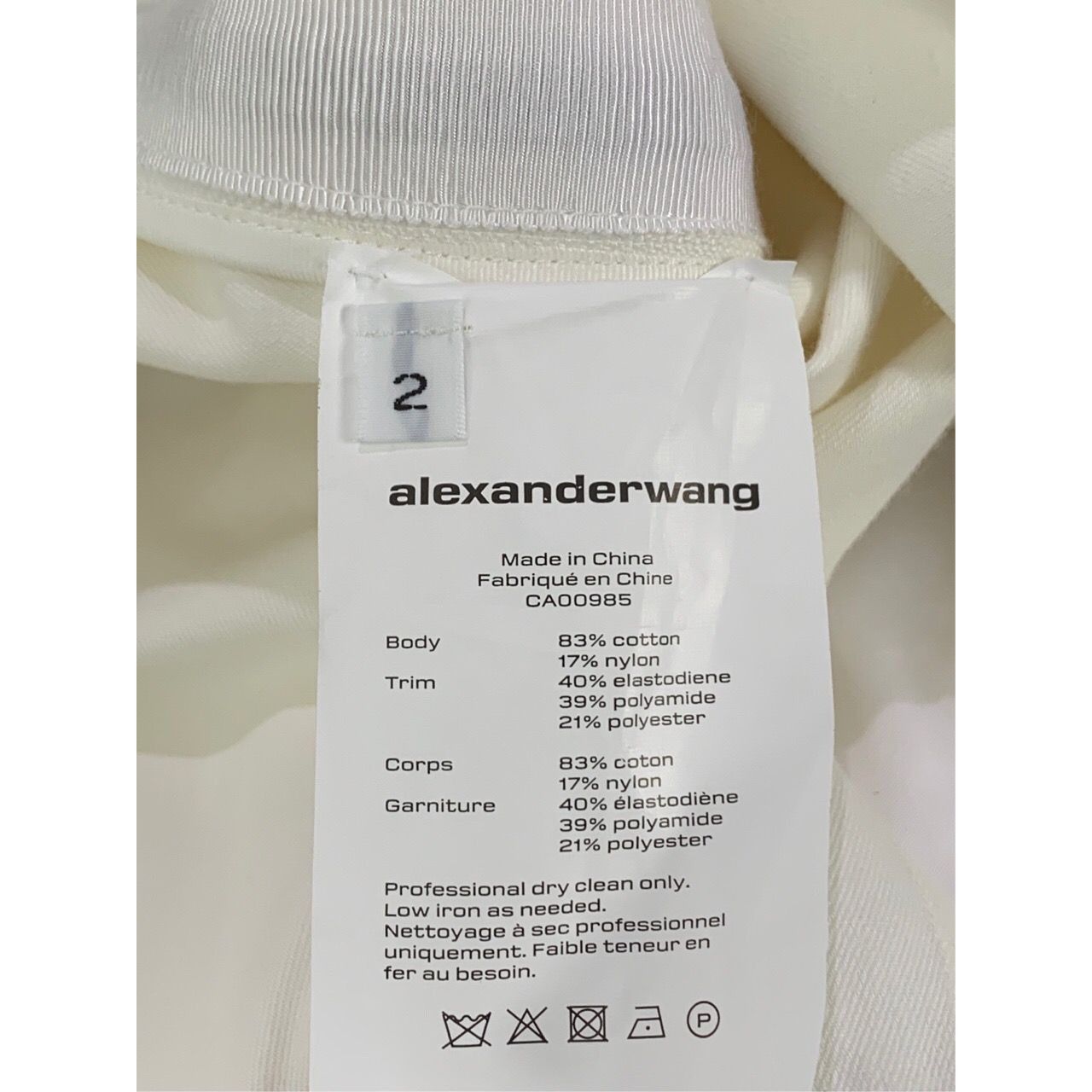 Alexander Wang Alexander Wang High-Waisted White Stretch Tapered Pants Size Size 26" / US 2 / IT 38 - 3 Thumbnail