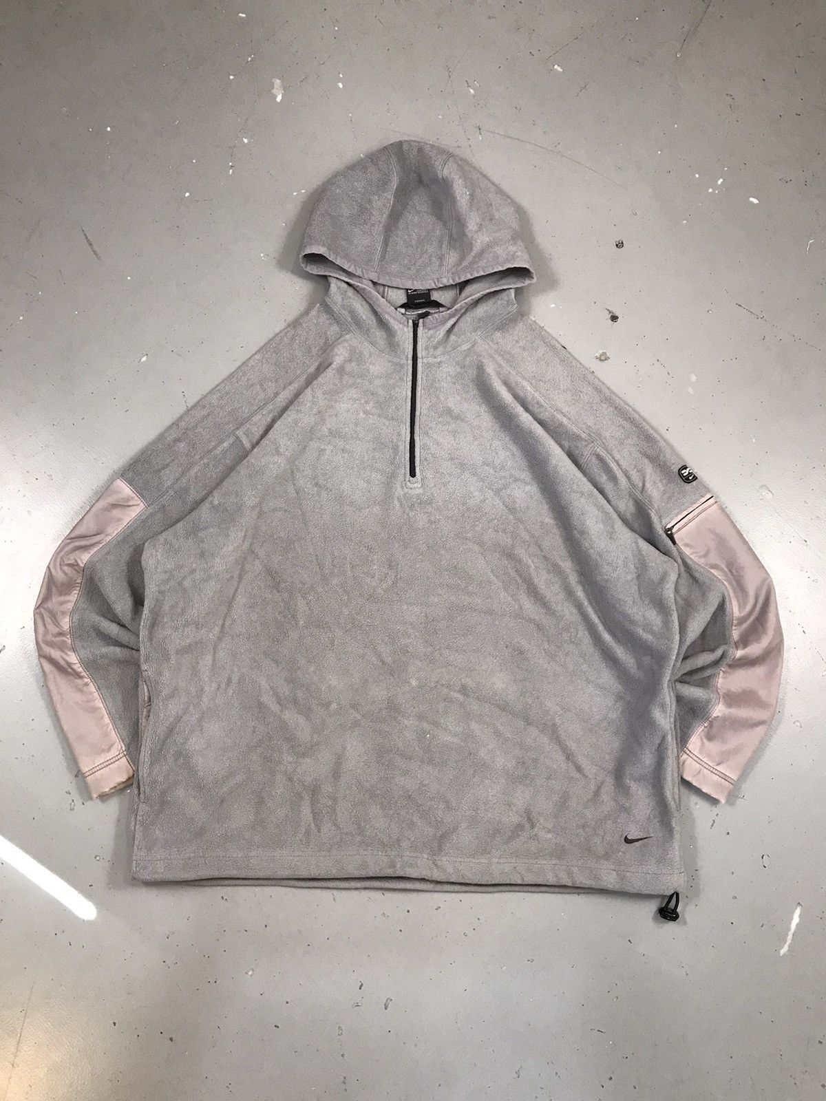 Nike × Vintage Vintage Nike baggy quarter zipper fleece hoodie Size US XL / EU 56 / 4 - 1 Thumbnail
