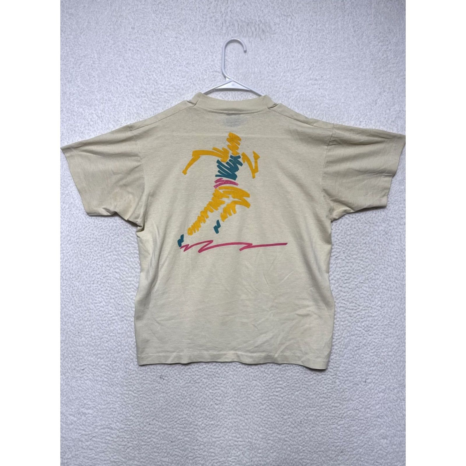 Vintage VINTAGE Track and Field State Champions Tee Shirt L Mens Beige 90s Cotton Short Sleeve Crew Neck Screen Stars 1990s Size US L / EU 52-54 / 3 - 5 Thumbnail