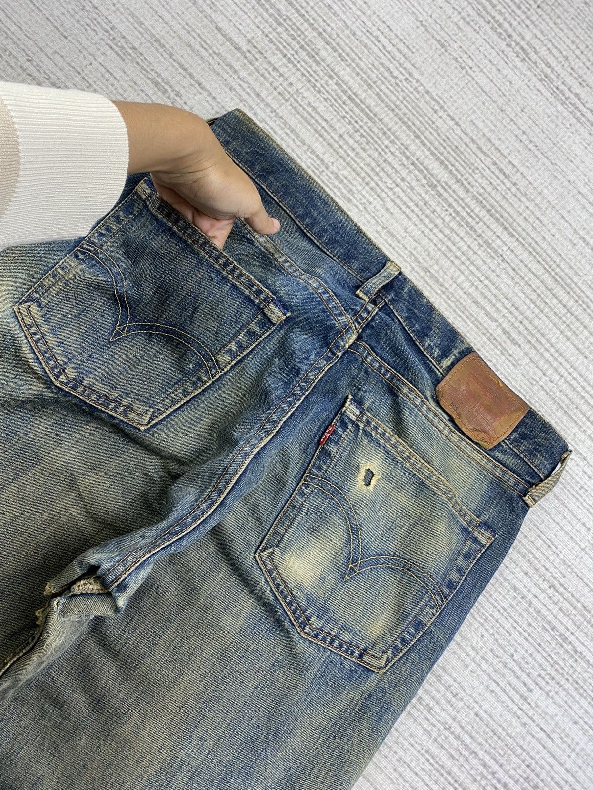 Levi's 🔥Vintage 90s Levi’s 503 Distressed Denim Mud Wash Jeans Size US 31 - 11 Thumbnail