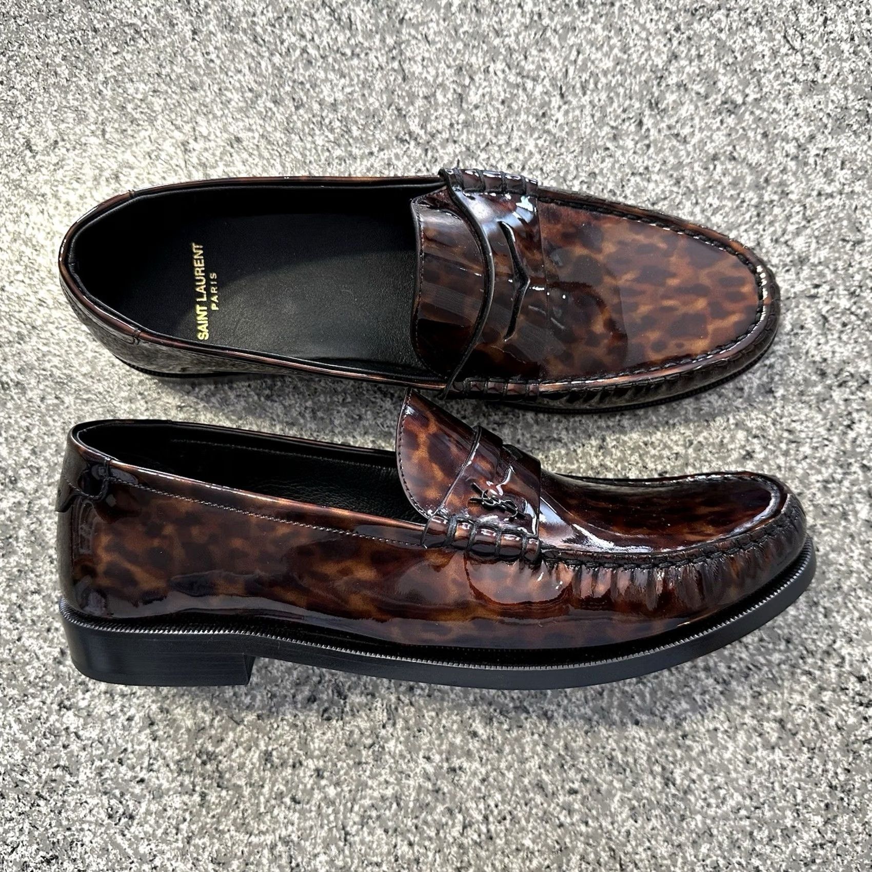 Yves Saint Laurent Saint Laurent Le Loafer Monogram Penny Slippers Loafer Brown Patent Leather 41 11 US Women Vintage 670232 Size US 11 / IT 41 - 2 Thumbnail