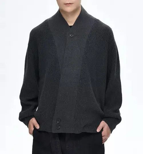 VIBE Cleanfit retro fashion wrap knit cardigan knitwear Size US XXL / EU 58 / 5 - 1 Thumbnail