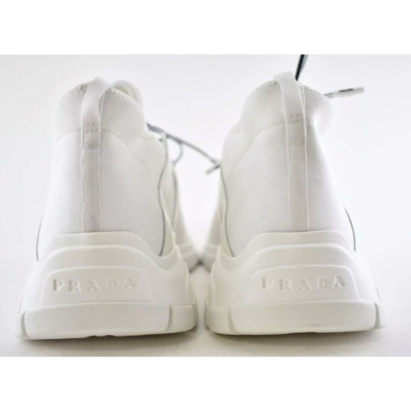 Prada Prada Mens XY Logo Sock White Black Knit Flat Trainer Size US 13 / EU 46 - 11 Thumbnail