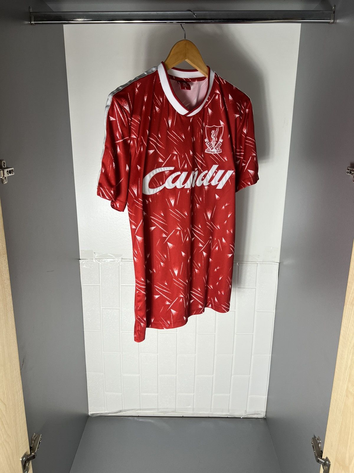 Vintage VERY RARE LIVERPOOL ENGLAND SOCCER JERSEY RETRO CANDY 90s Size US L / EU 52-54 / 3 - 3 Thumbnail