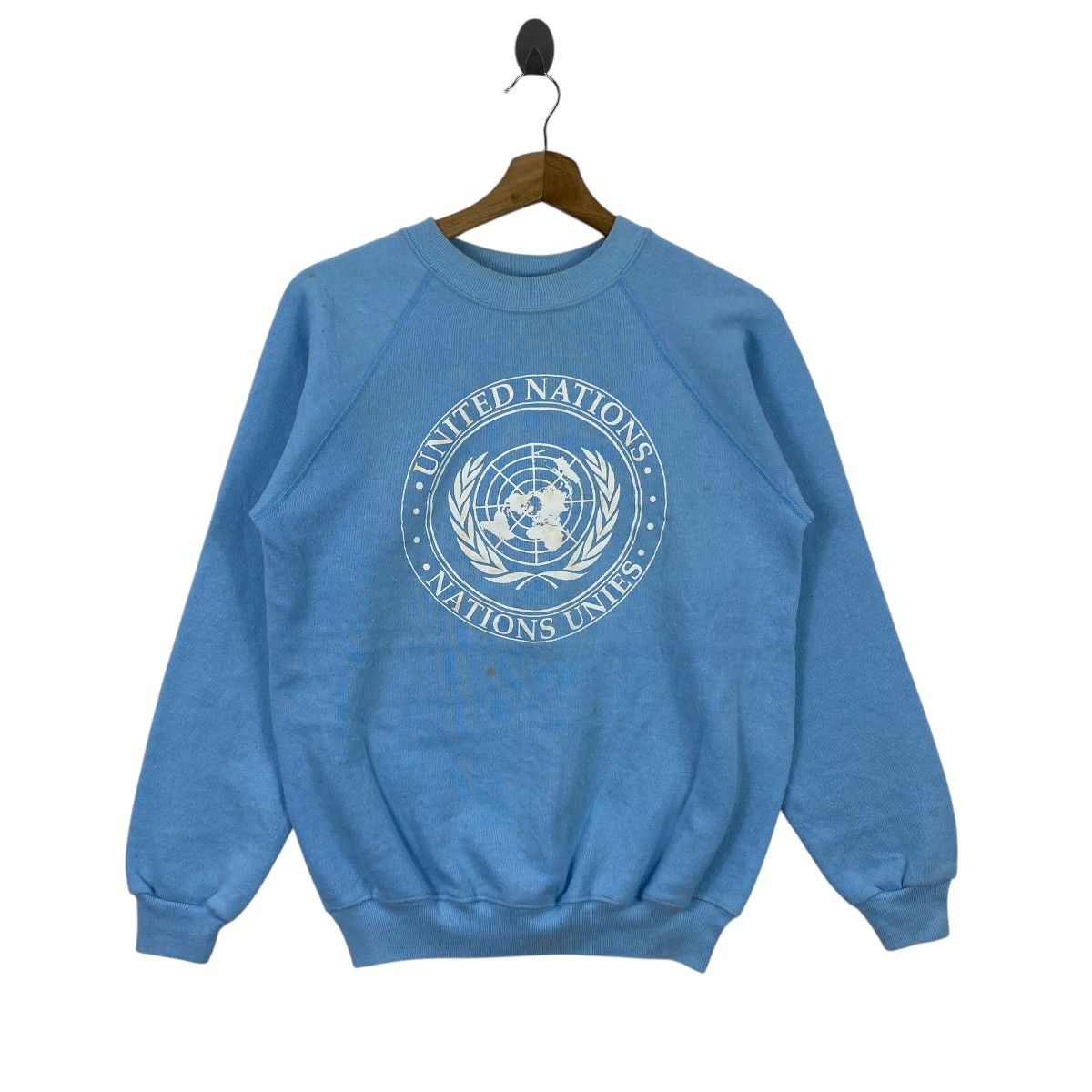 Hanes × Vintage Vintage 80's Hanes UNITED NATIONS Nations Unies Crewneck Size US M / EU 48-50 / 2 - 1 Thumbnail