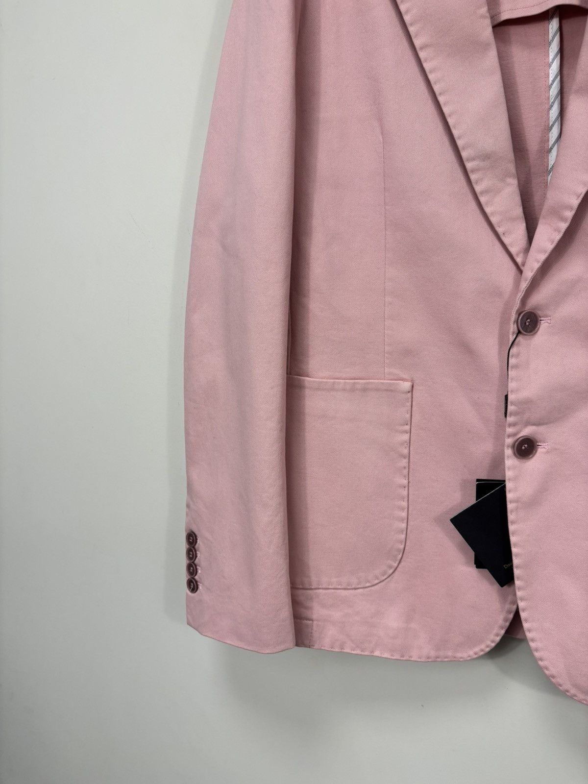 Douglas Hayward Douglas Hayward Men’s Pink Smart Casual Cotton Blazer Jacket Size 40R - 6 Thumbnail