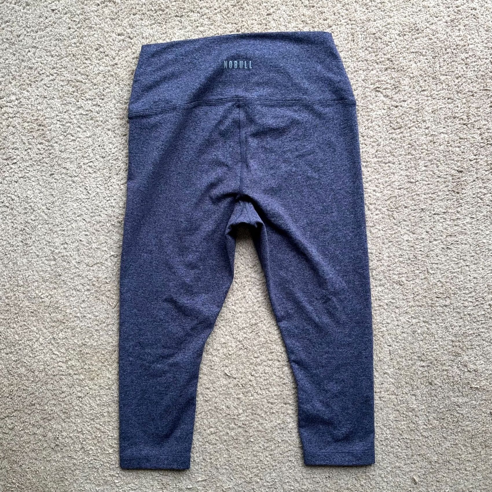 Vintage NOBULL Leggings Womens Medium Blue Athleticwear Pants Stretch Cropped Workout Size 32" / US 10 / IT 46 - 3 Thumbnail