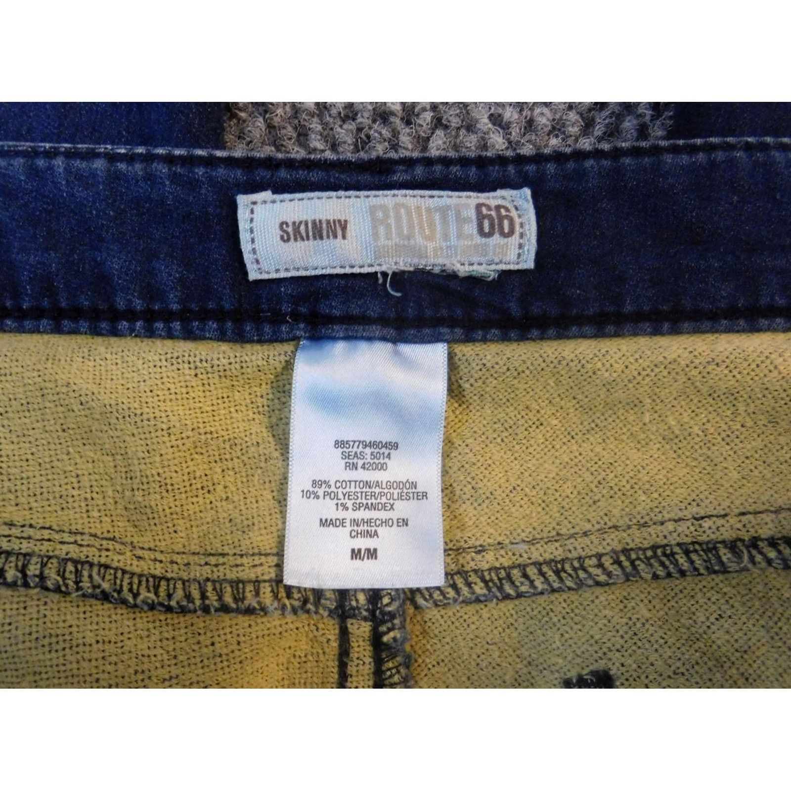 Route 66 Route 66 Jeans Womens M blue Skinny Denim Regular Rise Mid Inseam 29 in Zip Pockets/ Denim Blue / Route 66 / 29 in inseam / 30 in waist Size 32" / US 10 / IT 46 - 3 Thumbnail