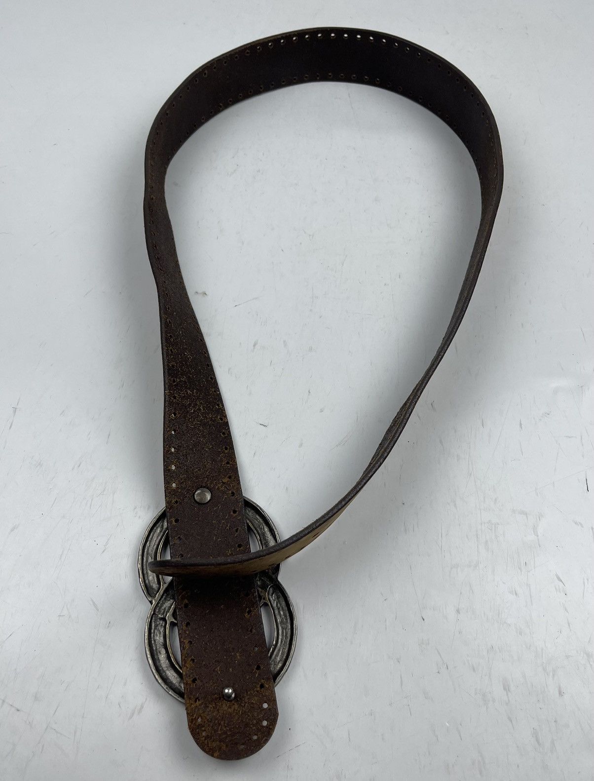 Seditionaries rare design big buckle leather belt tc34 Size 36 - 6 Thumbnail