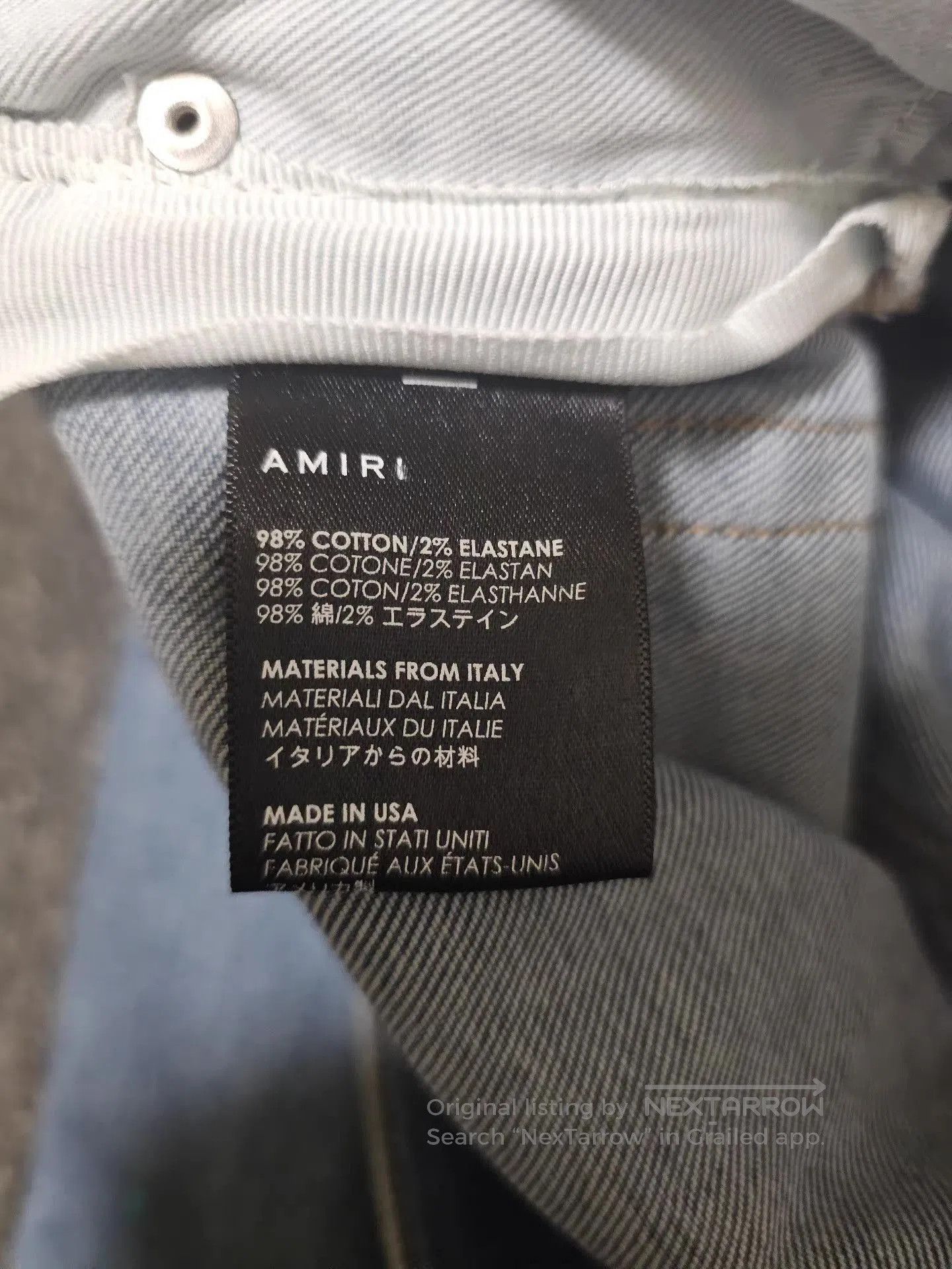 Amiri Blue Distressed Paint Splatter Denim Jeans Size 34. Size US 34 / EU 50 - 6 Thumbnail