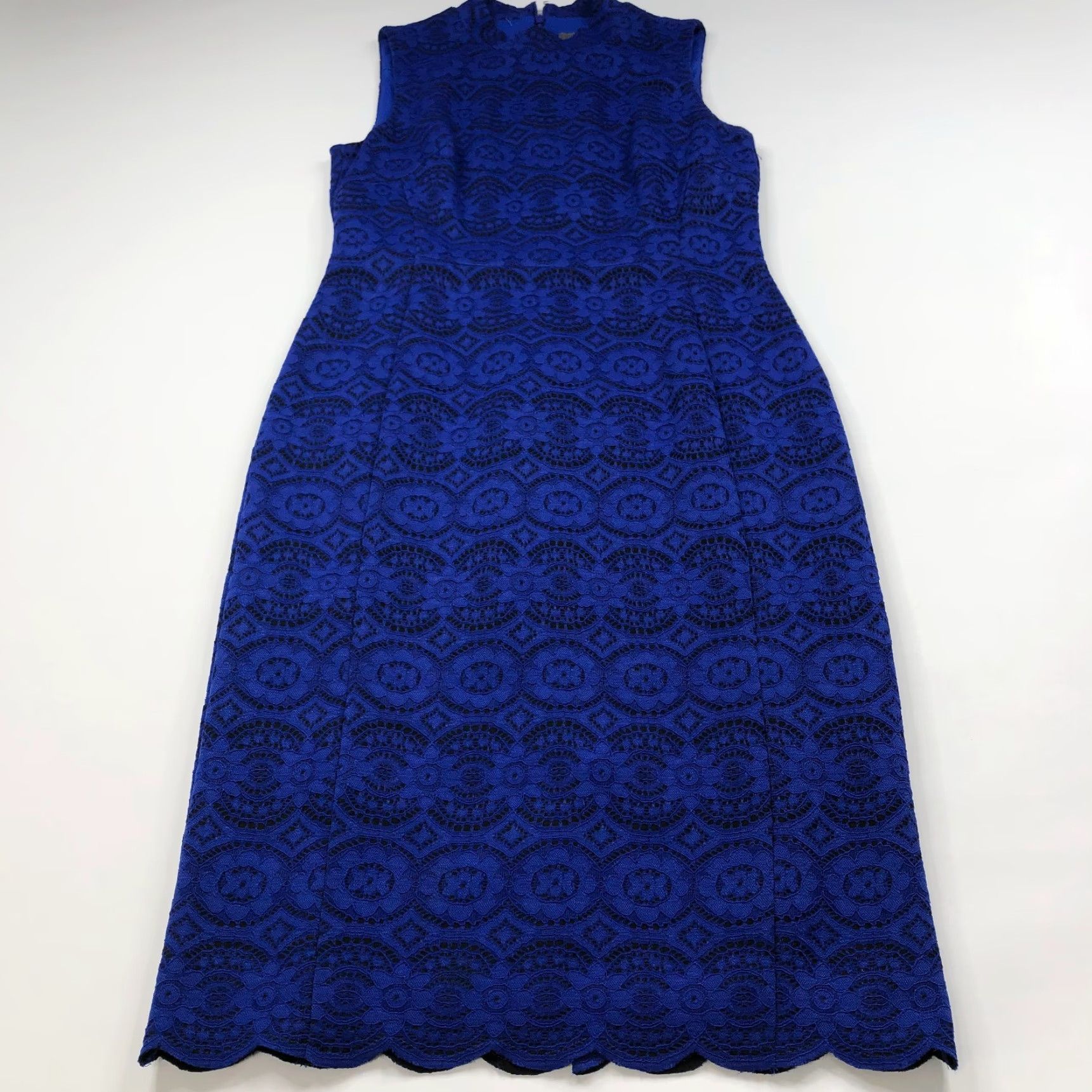 Vince Camuto Vince Camuto Dress Lace Lined Sheath Sleeveless Midi Blue 6 Cross-Body? Size M / US 6-8 / IT 42-44 - 5 Thumbnail